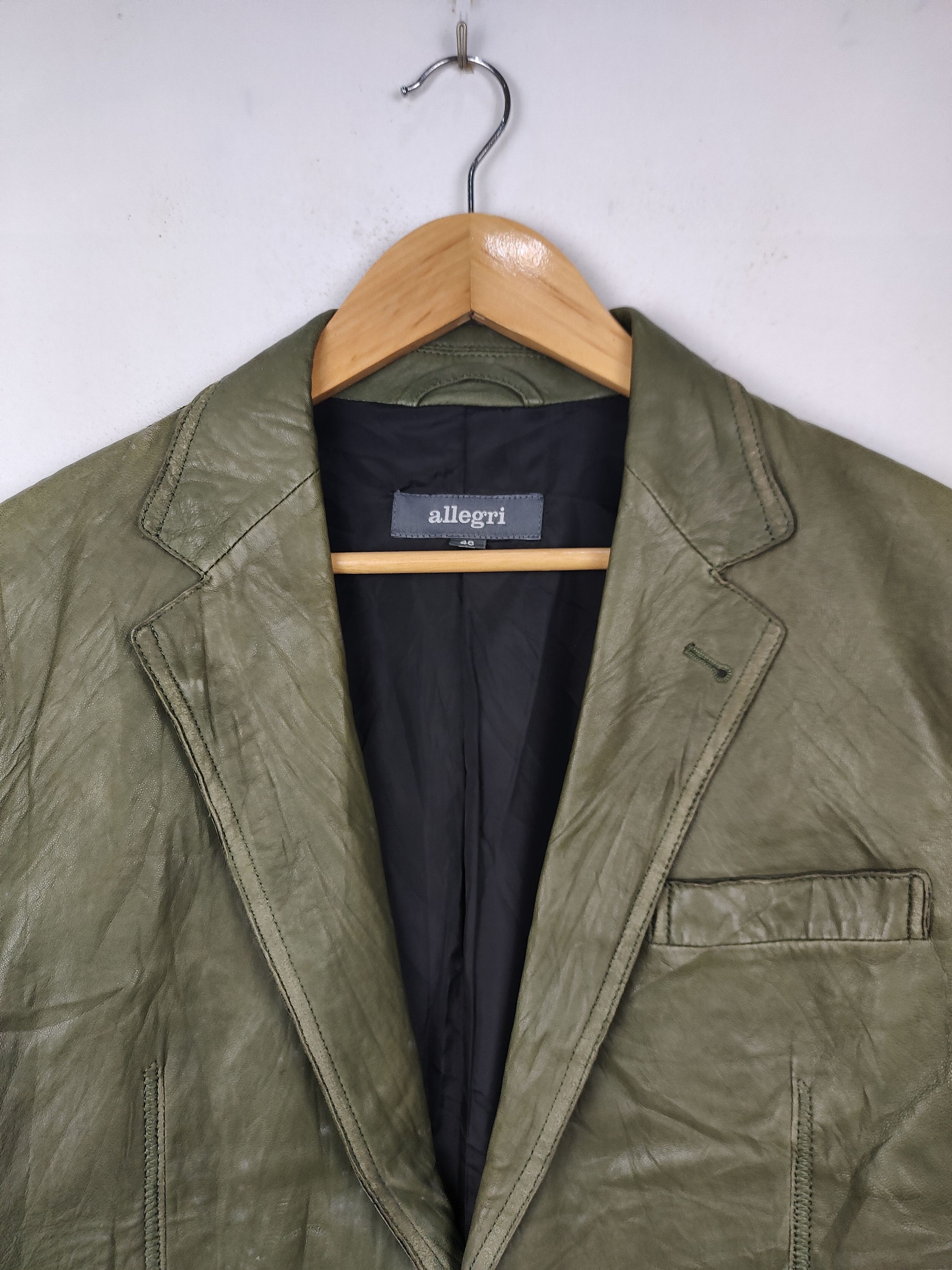 Allegri Allegri Leather Blazer Jacket Size US M / EU 48-50 / 2 - 2 Thumbnail