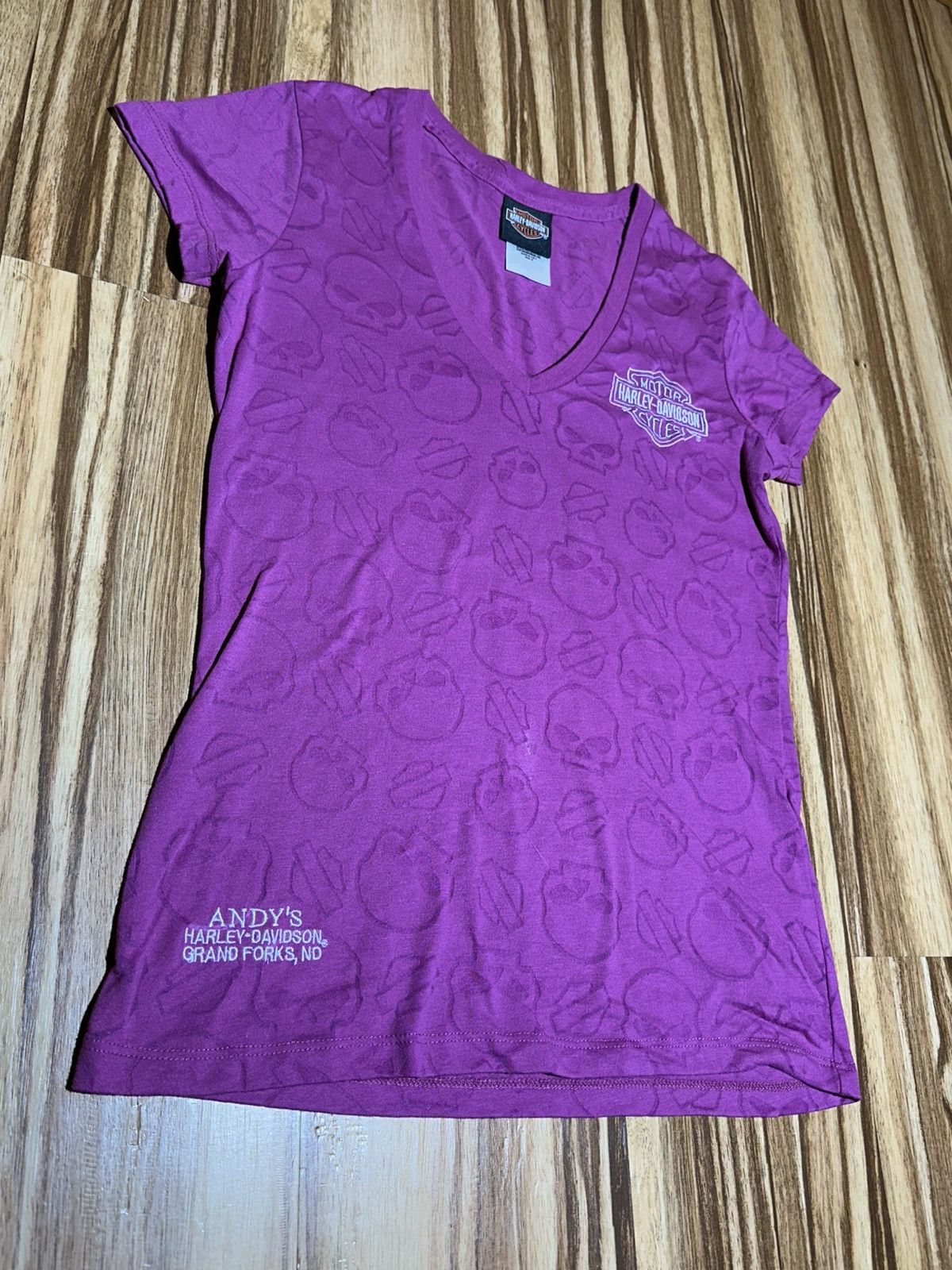 Harley Davidson Harley-Davidson Skulls Sheer V-Neck Tee Size M / US 6-8 / IT 42-44 - 2 Thumbnail
