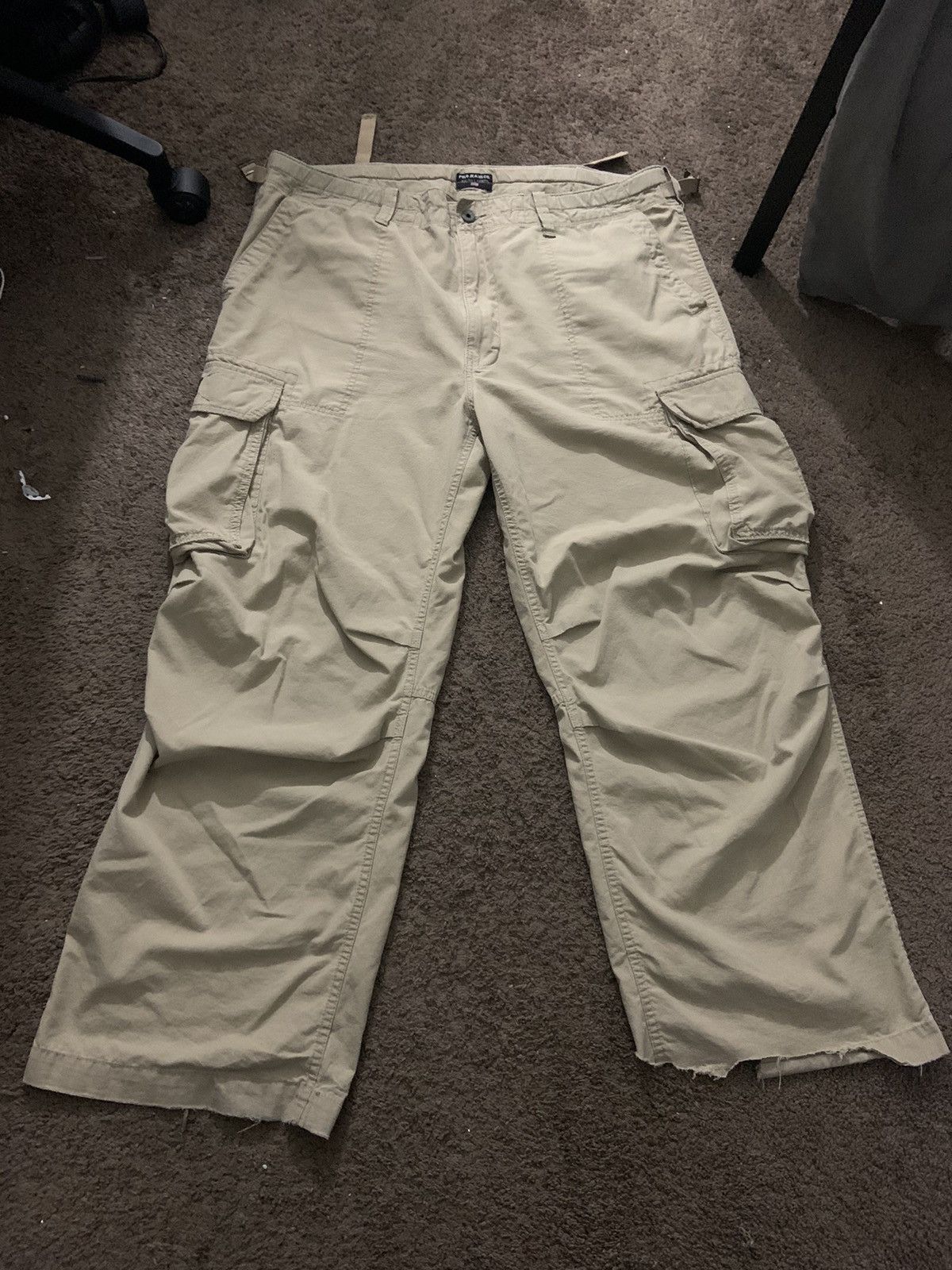 image of Anchor Blue x Polo Ralph Lauren Y2K Baggy Polo Ralph Laurent Wide Leg Skater Cargo Pants 42 in Brow