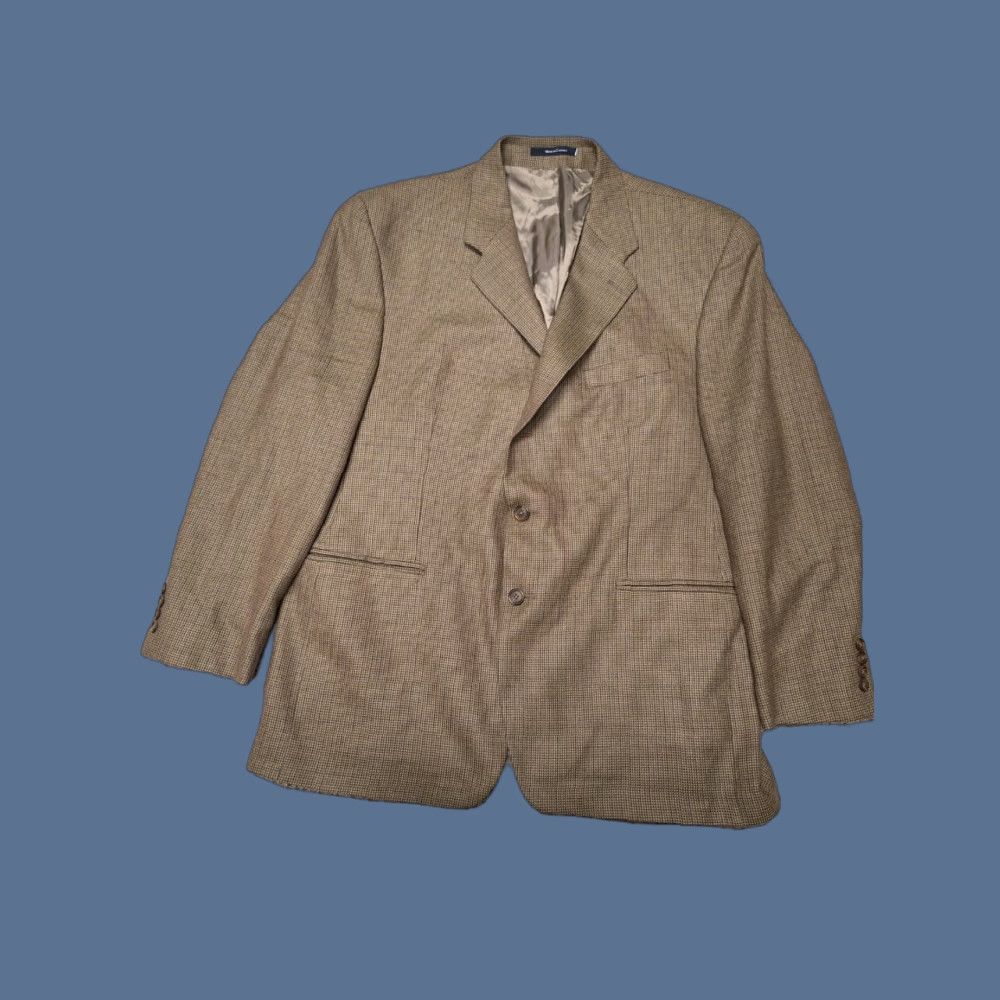 Vintage Ralph Lauren Polo University Club Blazer 2-Button 46R Wool Tweed Brown Mens Jacket Size US XXL / EU 58 / 5 - 1 Thumbnail