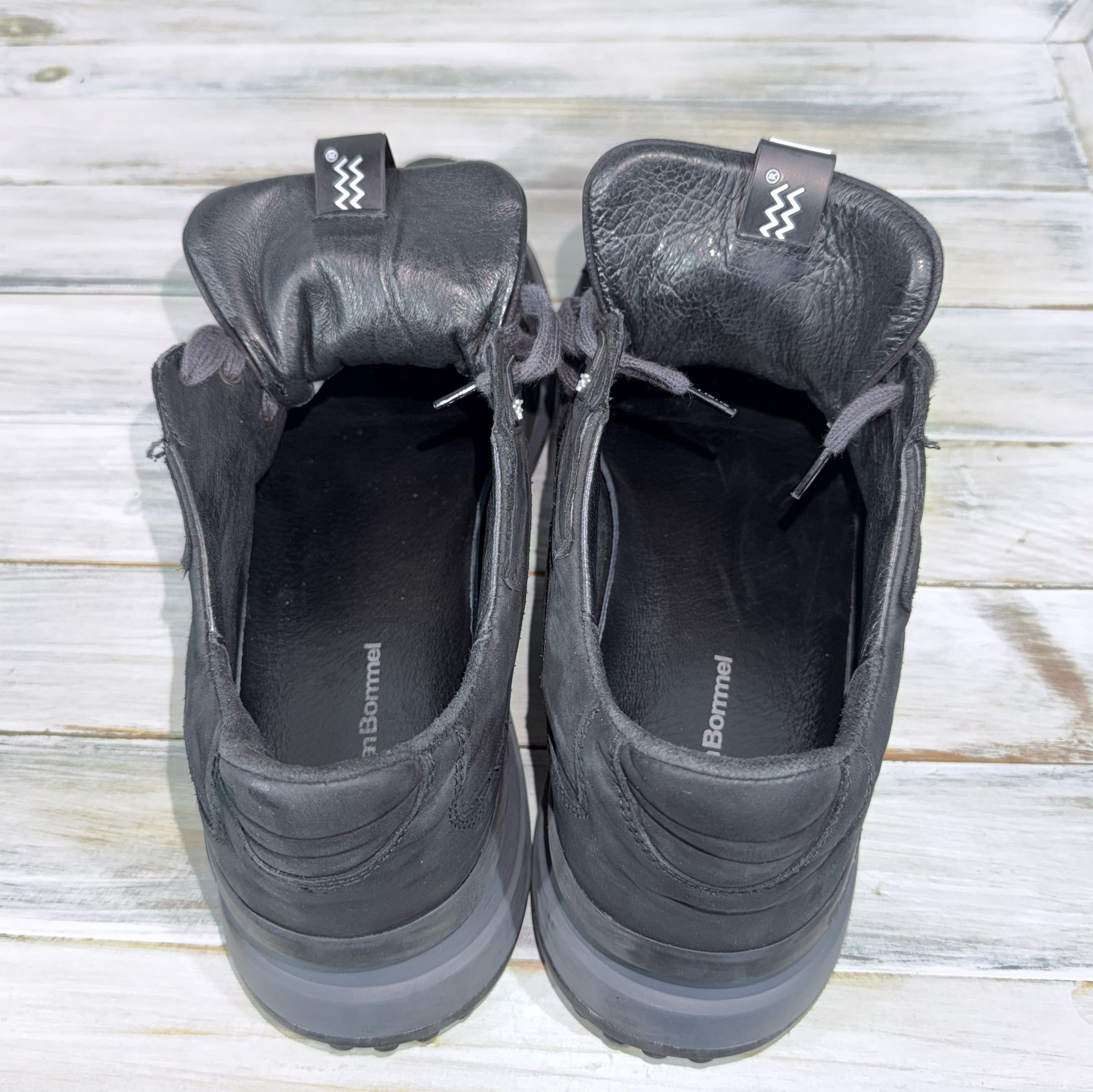 Floris van Bommel FLORIS VAN BOMMEL Noppi Black Leather Sneakers Luxury Size US 10.5 / EU 43-44 - 23 Thumbnail