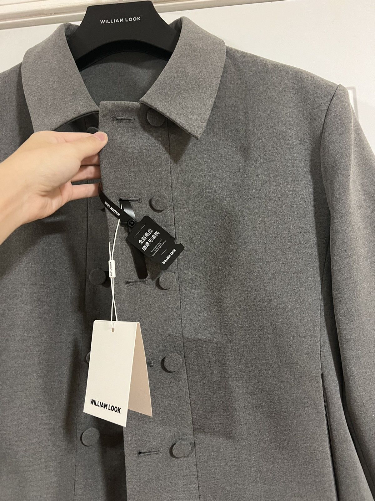 Other Grey long sleeve button up blazer jacket Size US S / EU 44-46 / 1 - 8 Thumbnail