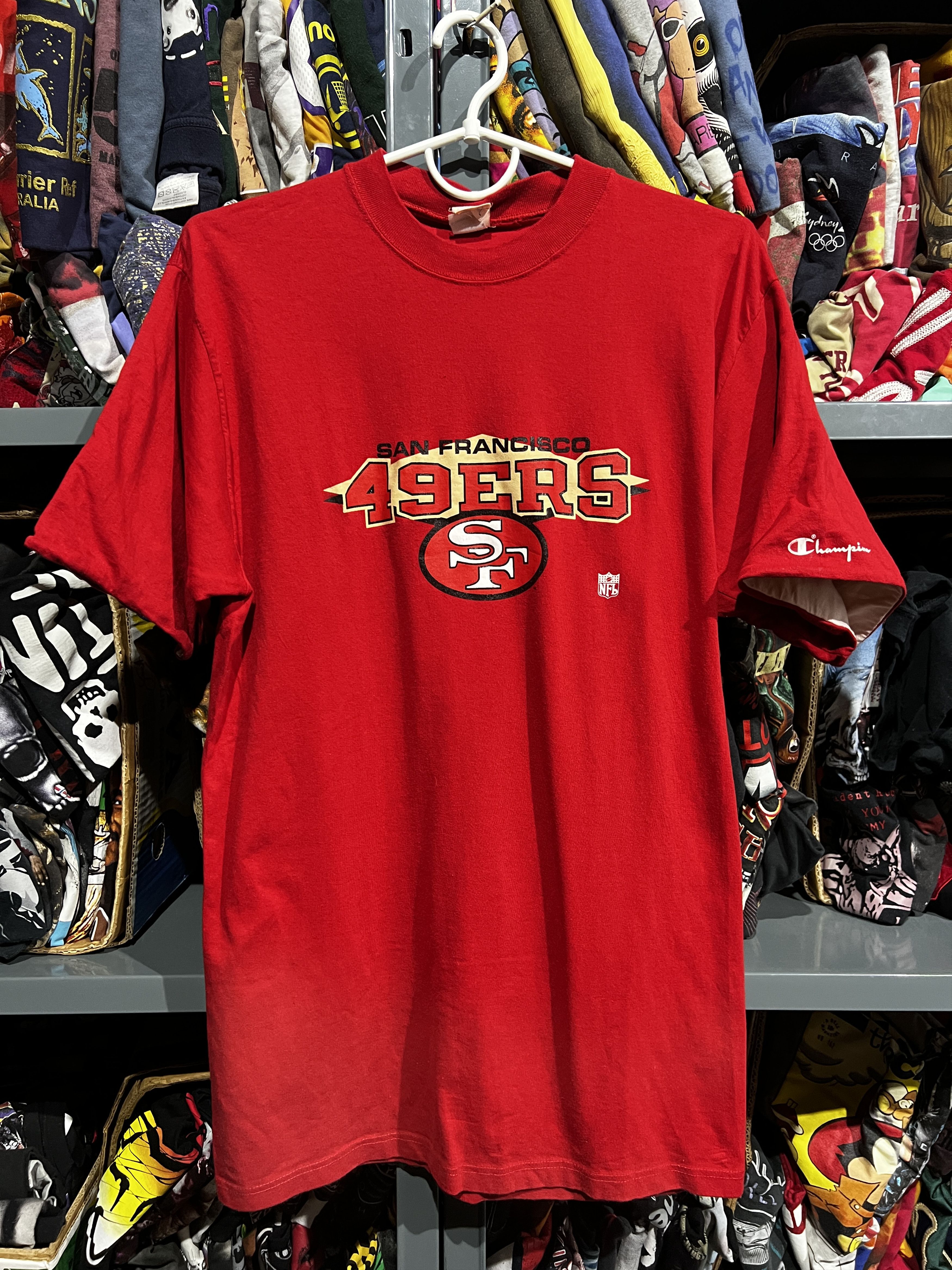 Champion, Shirts, Vintage Champion Redwhite 34 Length Sleeves San  Francisco 49ers Tee Shirt Lg