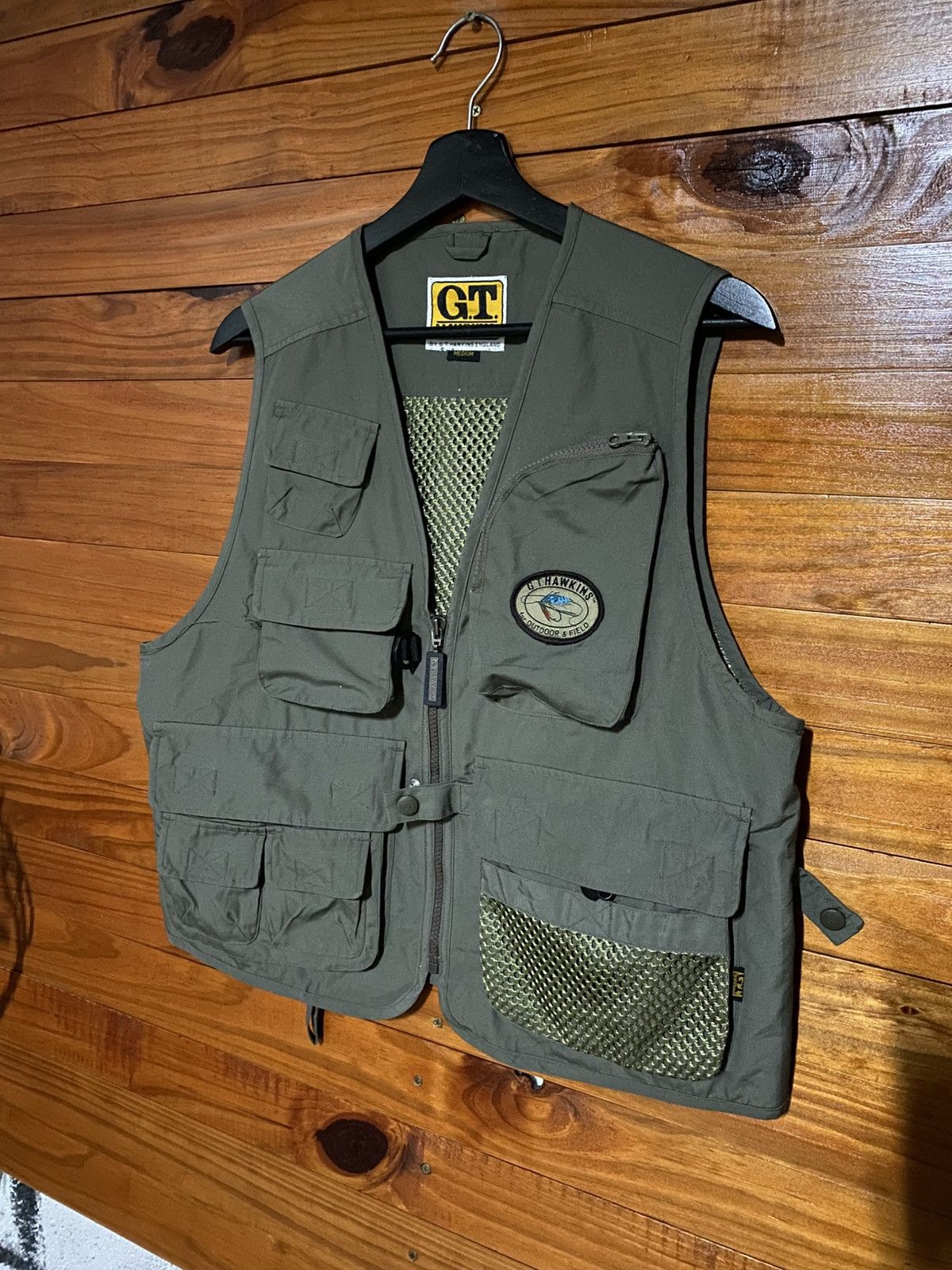 Vintage Vintage G.T. Hawkins Outdoor Fishing Vest Olive Green Safari Size US M / EU 48-50 / 2 - 4 Thumbnail