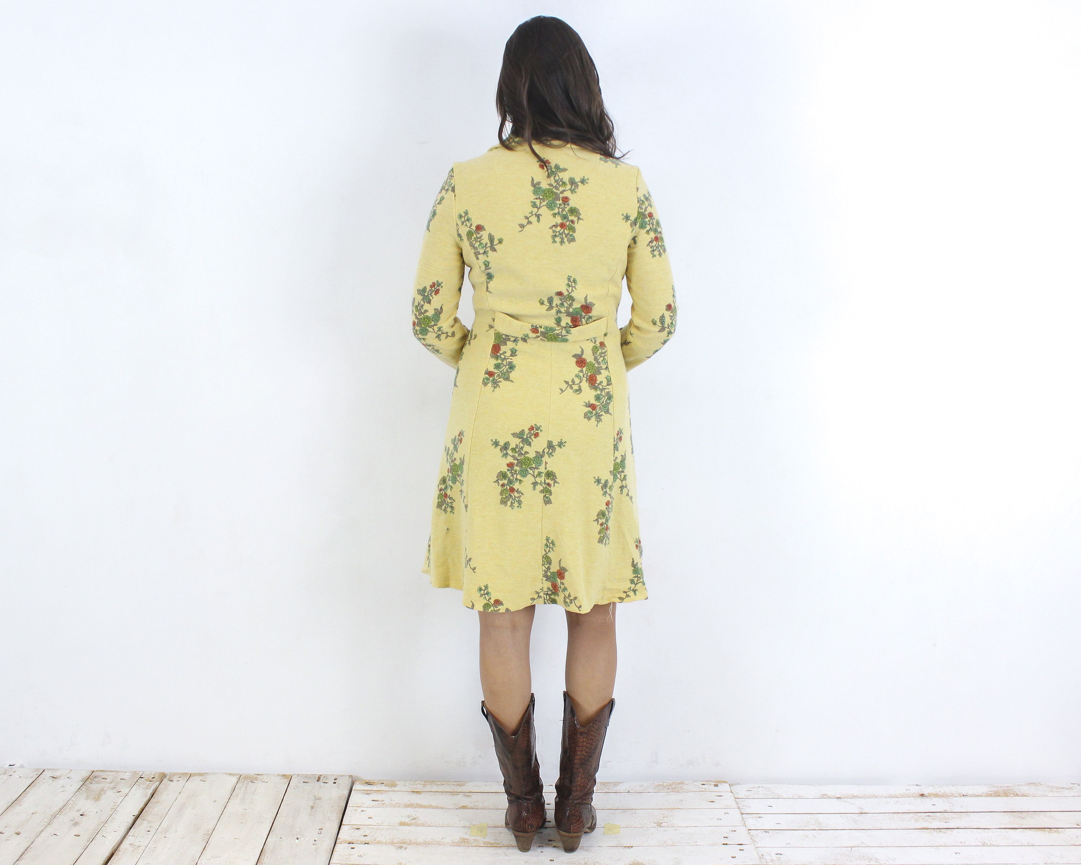 Other × Vintage Women M Flower Pattern Button Up Double Breasted Dress Size M / US 6-8 / IT 42-44 - 3 Thumbnail