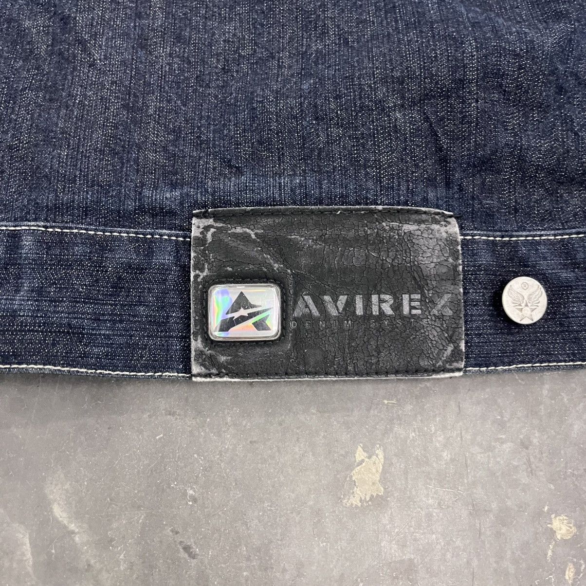 Avirex × Vintage RARE Avirex Embroidered Stitched Denim Work Jacket Disel XL Size US XXL / EU 58 / 5 - 6 Thumbnail