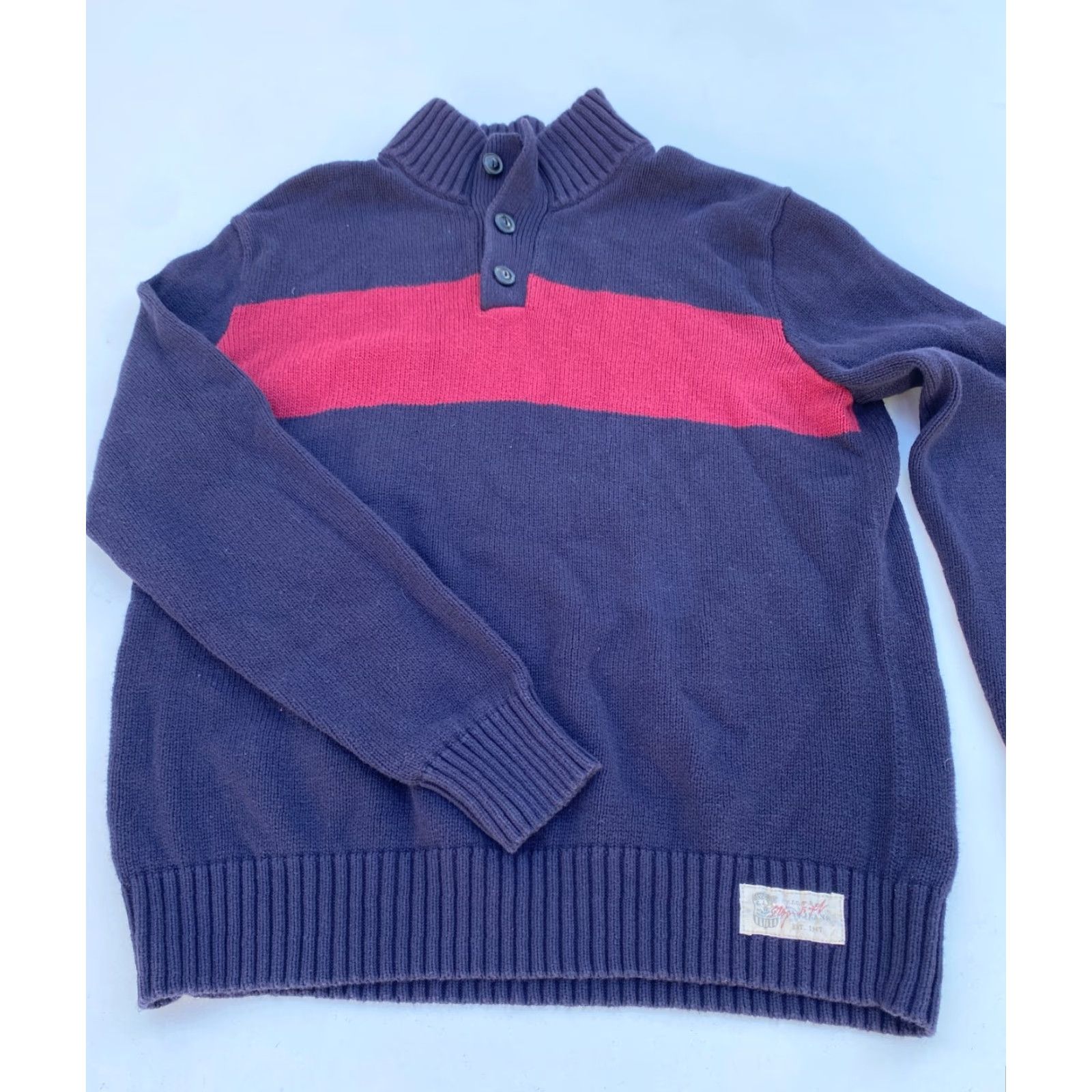 Polo Ralph Lauren Polo Jeans Ralph Lauren Men's Vintage Mock Neck Sweater Knit Navy Size M 90s Polo Jeans Ralph Lauren Pullover Sweater Mens Vintage 90s Classic Size US M / EU 48-50 / 2 - 3 Thumbnail