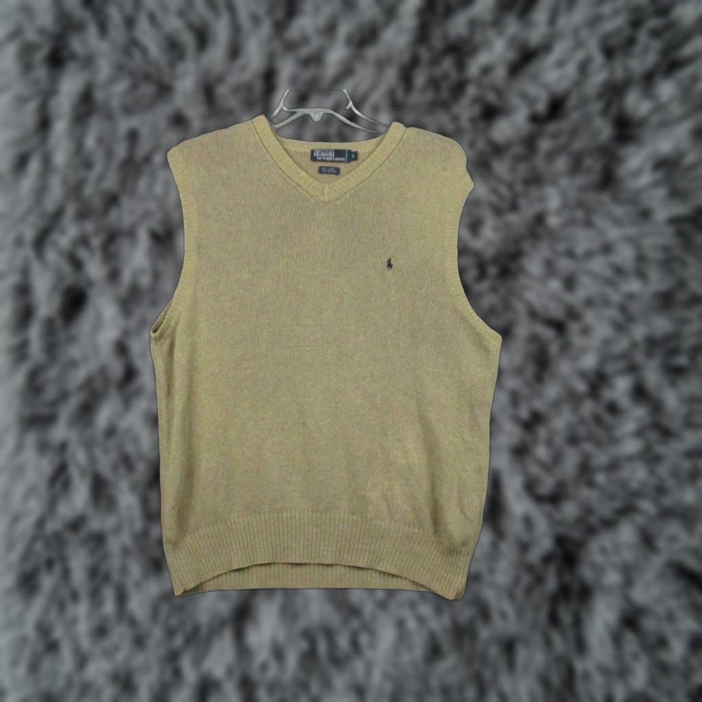 Polo Ralph Lauren VINTAGE Polo Ralph Lauren Sweater Vest Adult Large Linen Cotton Men Vest BLAH Size US L / EU 52-54 / 3 - 1 Thumbnail