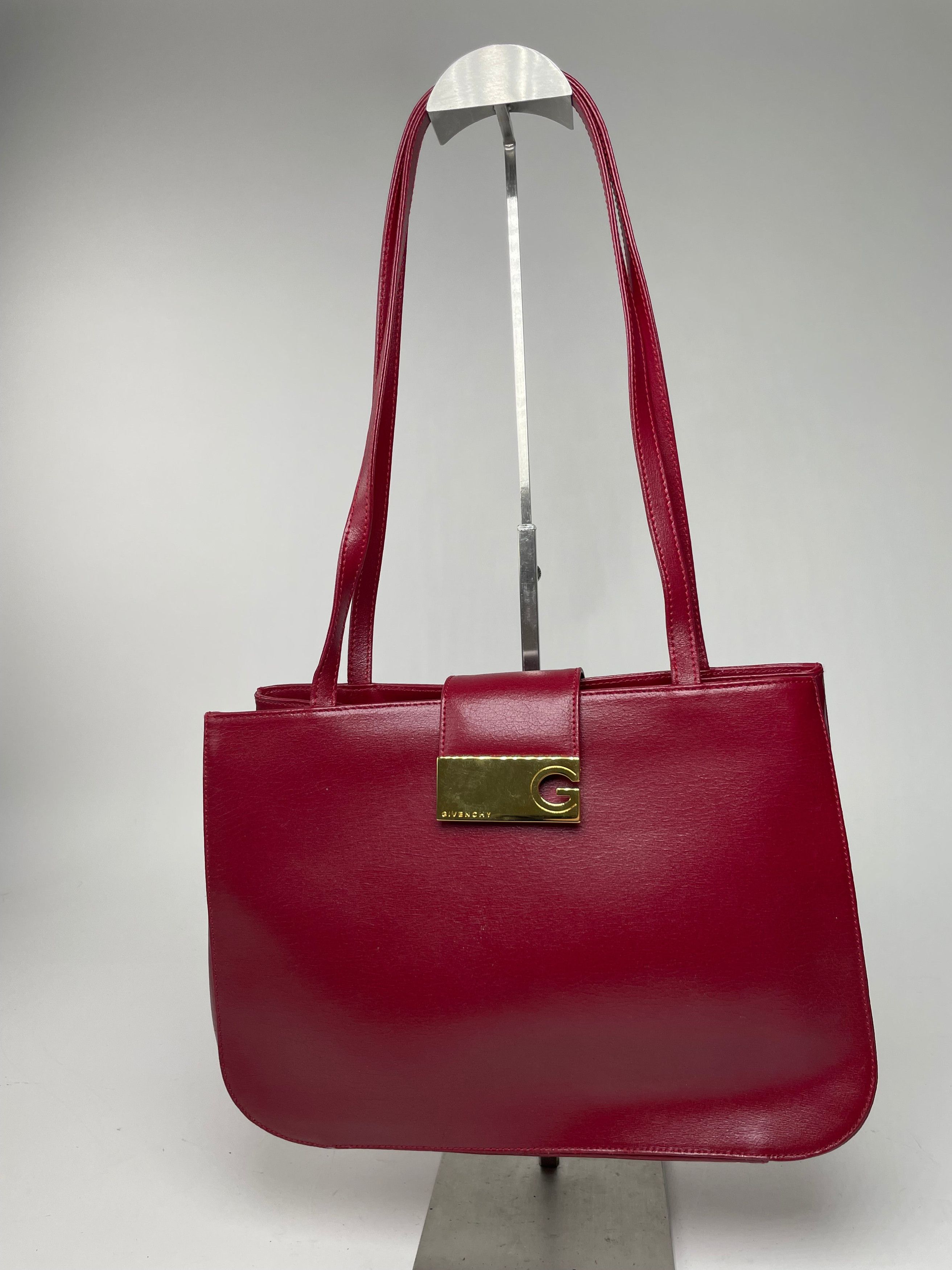 Givenchy Vintage Whip Leather Shopper Bag Red Size ONE SIZE - 1 Thumbnail