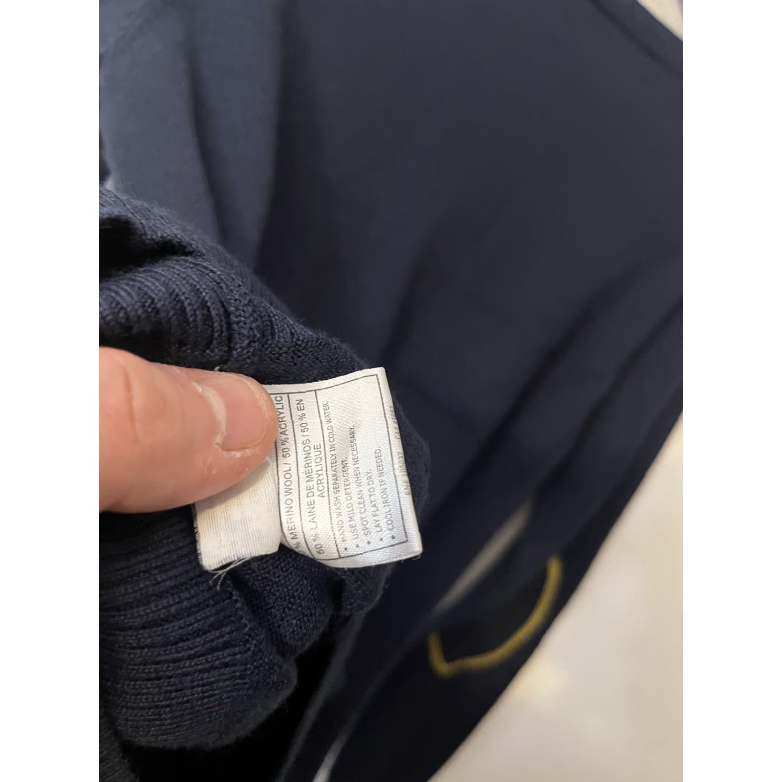 Ariat Ariat Sweater Pullover Womens Navy Merino Wool Blend Knit Elbow Patch V-Neck M Size M / US 6-8 / IT 42-44 - 4 Thumbnail