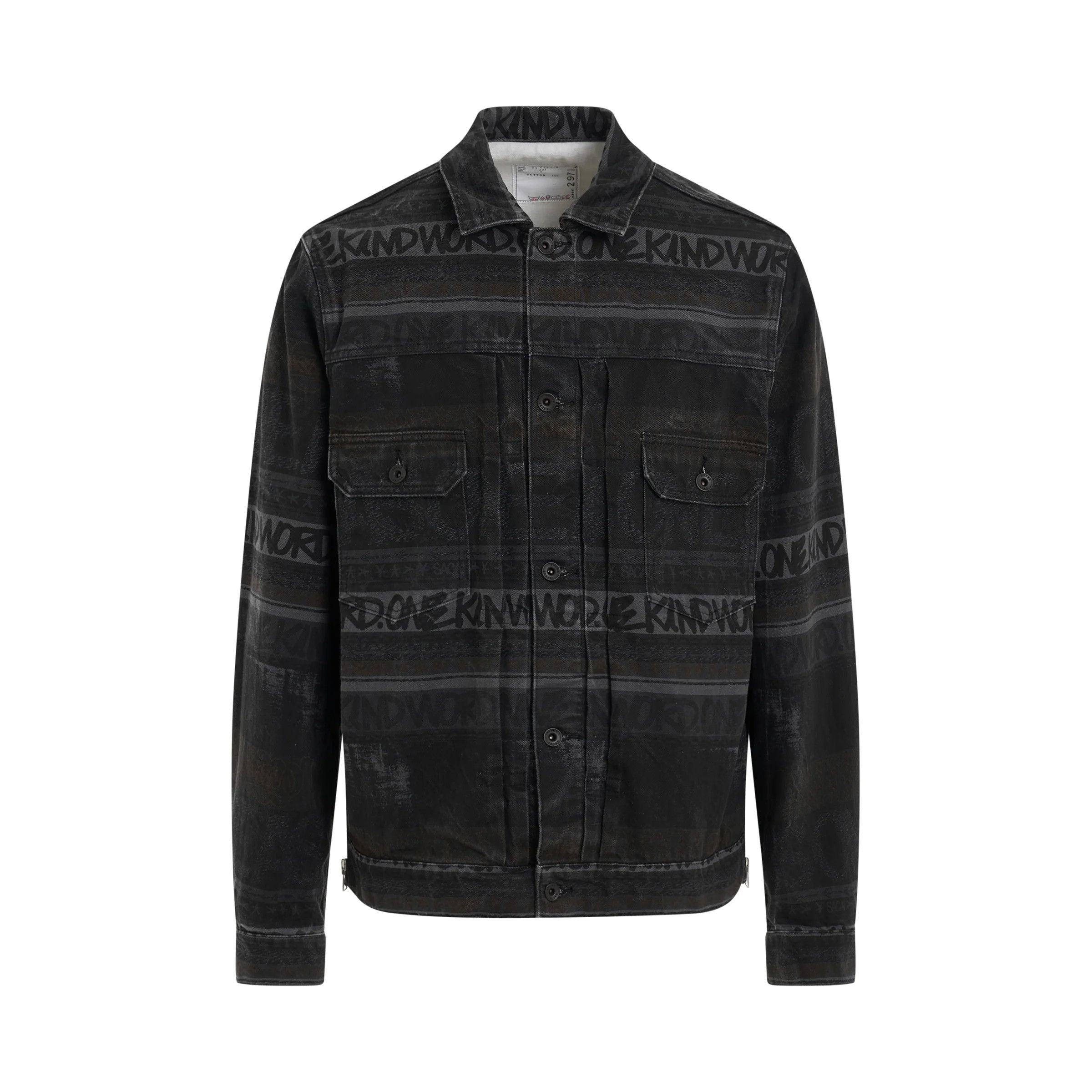 Sacai o1mris0824 Denim Jacket in Black Size US M / EU 48-50 / 2 - 1 Thumbnail