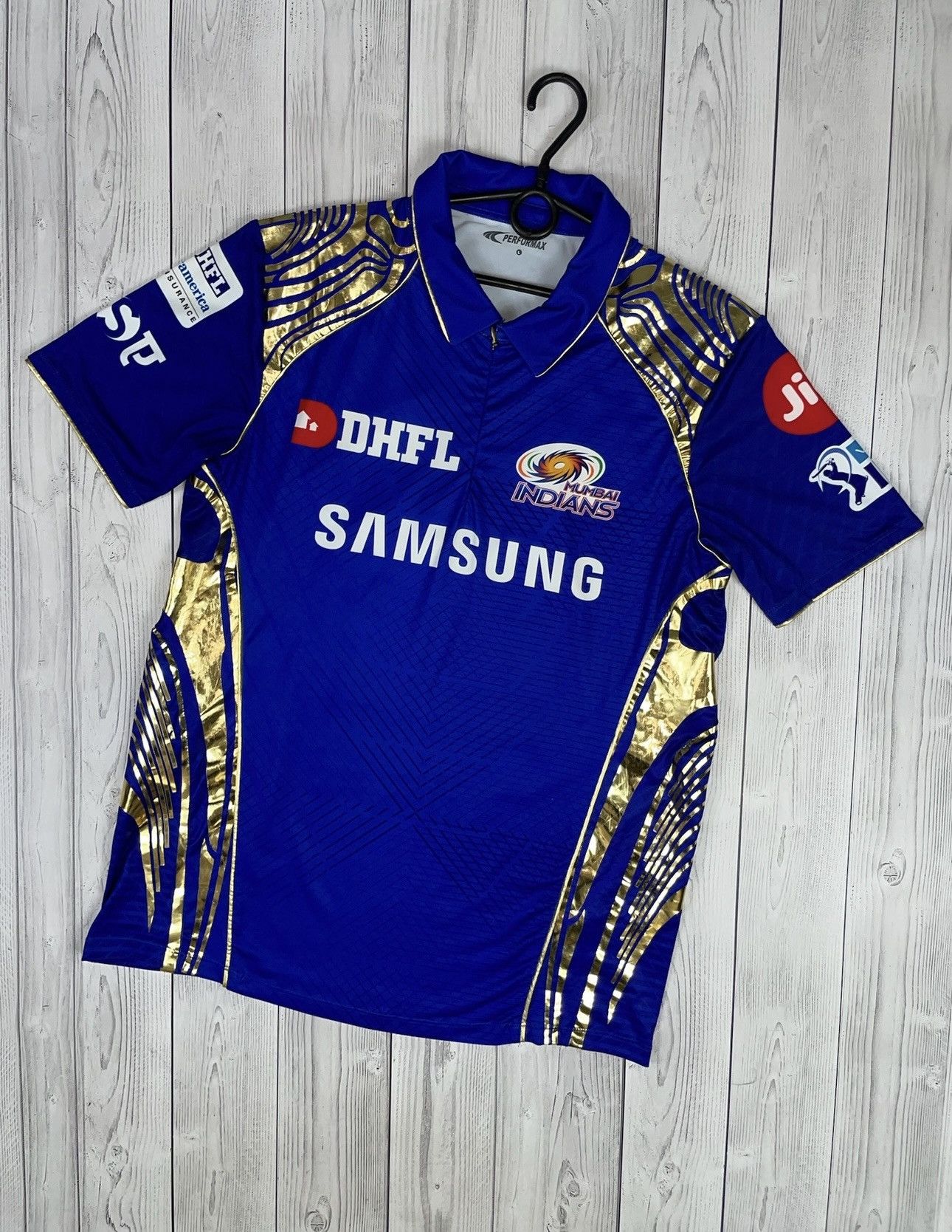Vintage Vintage Criket jersey Mumbai Indians Samsung rare 18 Sangwan Size US L / EU 52-54 / 3 - 1 Thumbnail