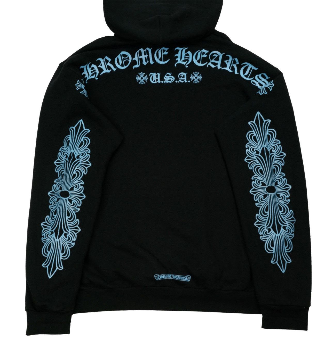Chrome Hearts Blue Glitter Friends and Family Hoodie
