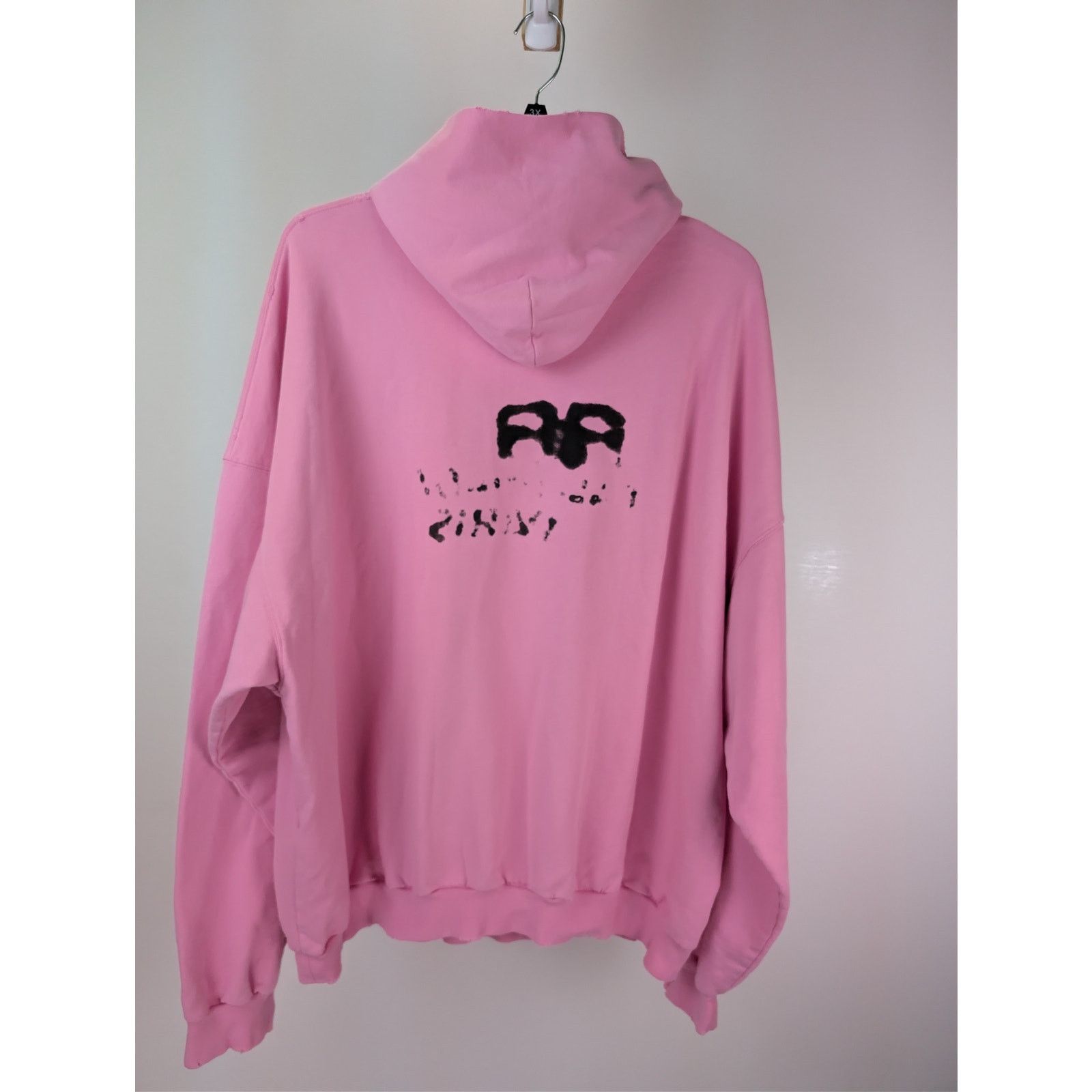 Balenciaga o1rshd1 Hand Drawn BB Icon Moll Boucle Large Fit Hoodie Pink Size US XL / EU 56 / 4 - 14 Thumbnail
