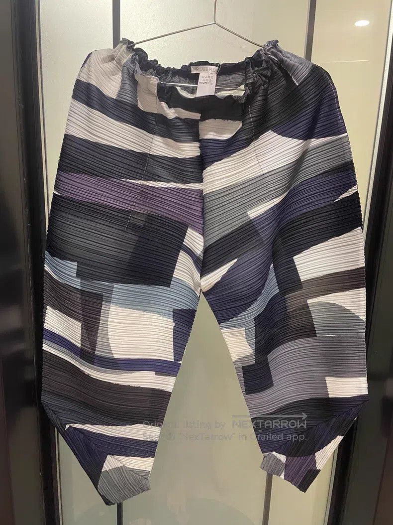 Issey Miyake Issey Miyake size:3 Blue-black Carrot Pants Size 22" - 1 Thumbnail