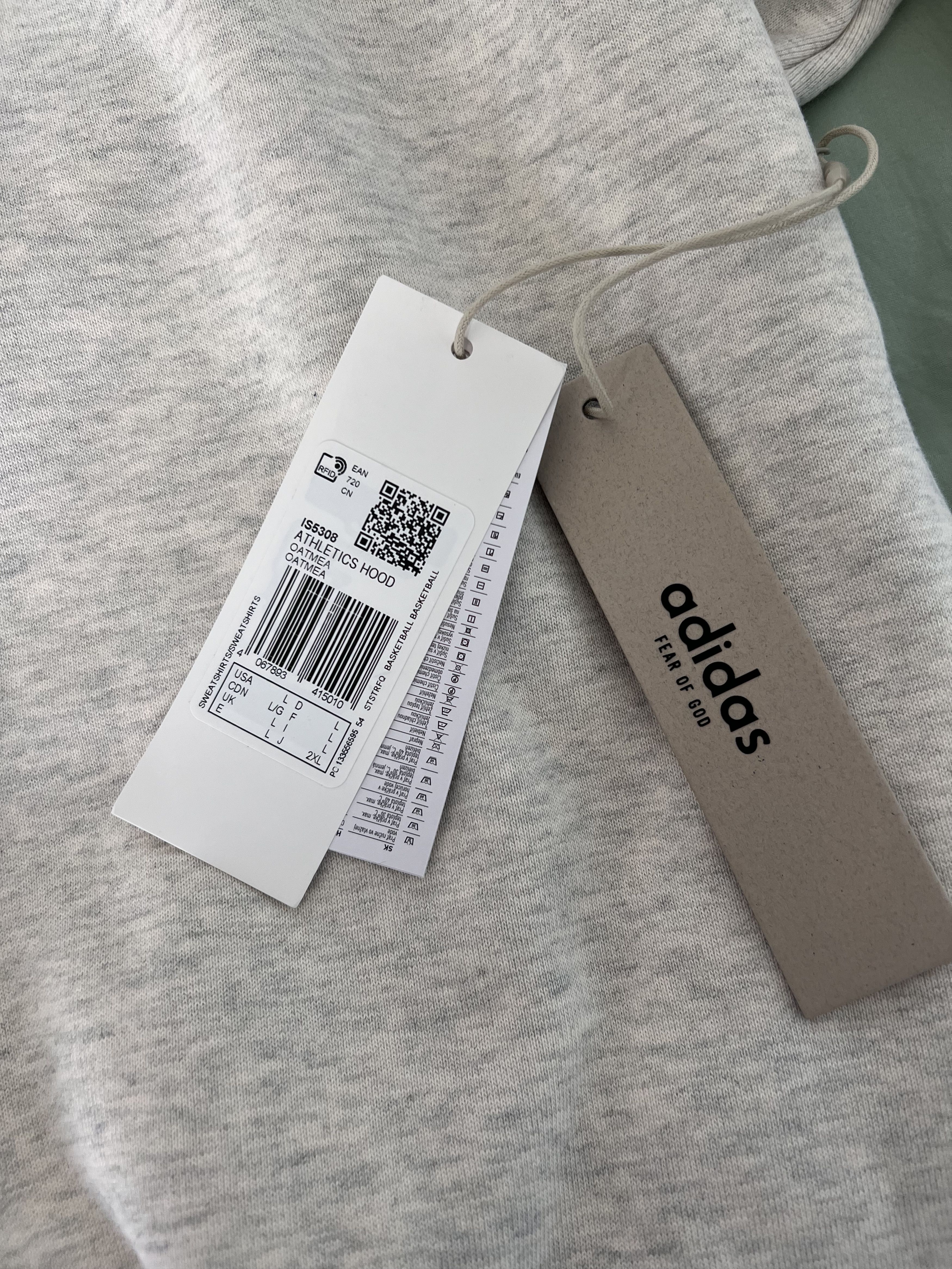 Adidas × Fear of God Adidas Fear of God Athletics Heather Hoodie in Oatmeal Size US L / EU 52-54 / 3 - 8 Thumbnail
