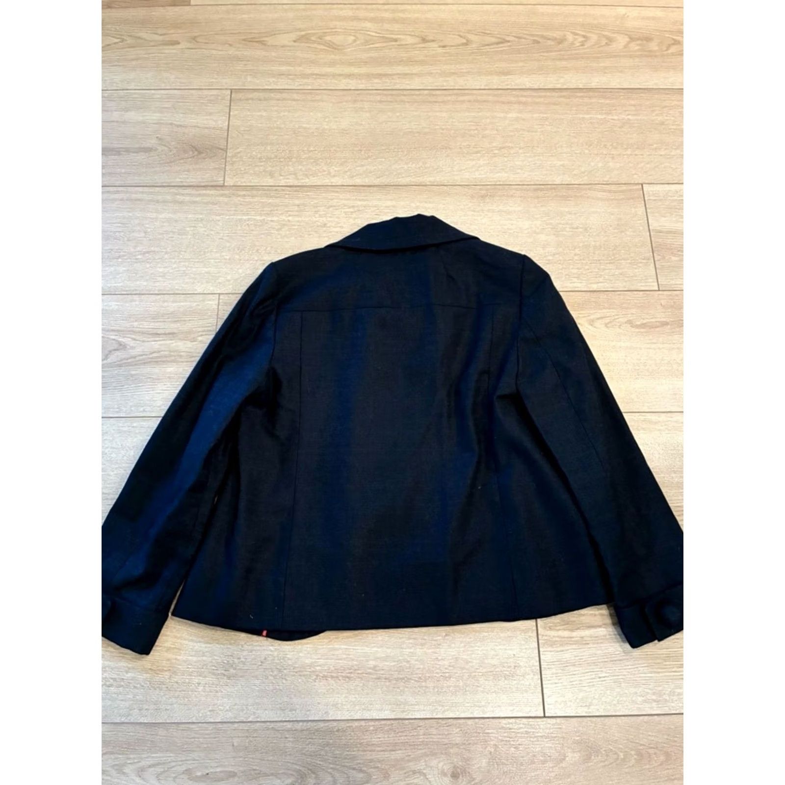 J.Crew J. Crew Blazer Women’s Aubrey Line Blend Ottoman Navy Blue Size 6 Regular Linen Blend, Basic Jacket, Navy, 6 Size M / US 6-8 / IT 42-44 - 8 Thumbnail