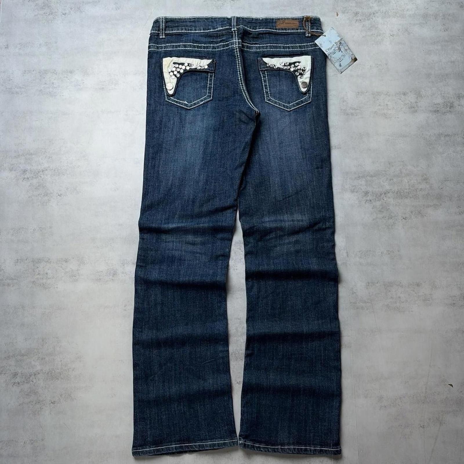 Other Y2K Blue Elegant Jeans Grunge Deadstock Bootcut Denim Jeans Size 34" / US 12 / IT 48 - 1 Thumbnail