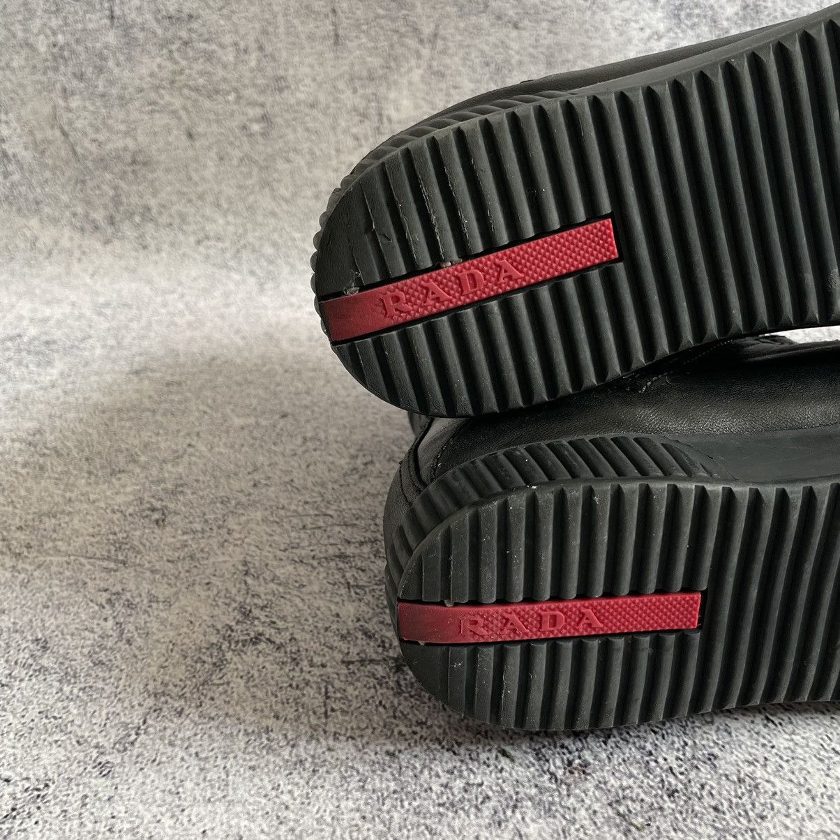 Prada Prada High Top Sneakers Double Zip Black Hi Shoes Vintage Size 37 Size US 7 / IT 37 - 19 Thumbnail