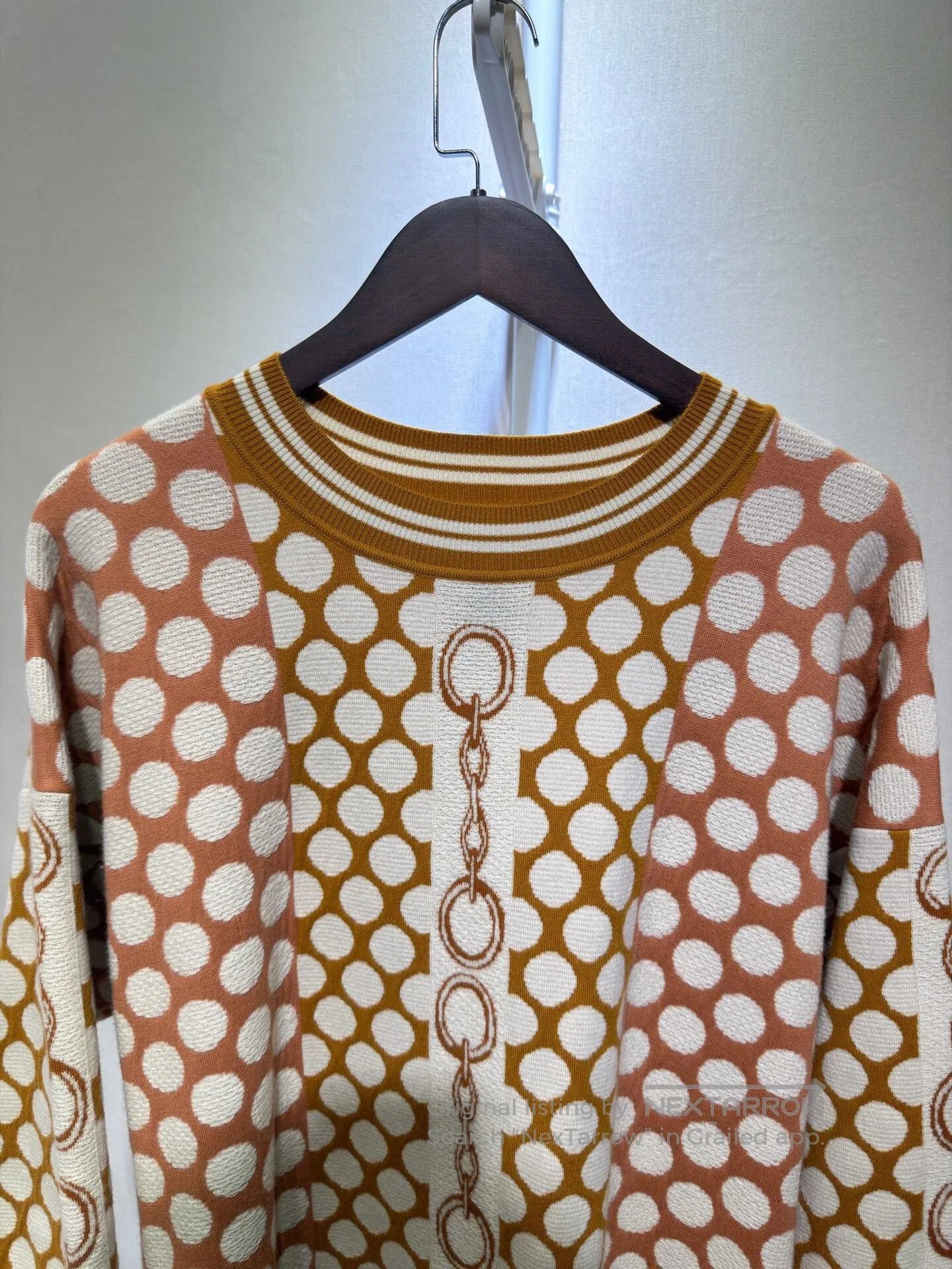 Hermes Hermes Khaki Polka Dot Knit Dress. Size S / US 4 / IT 40 - 5 Thumbnail