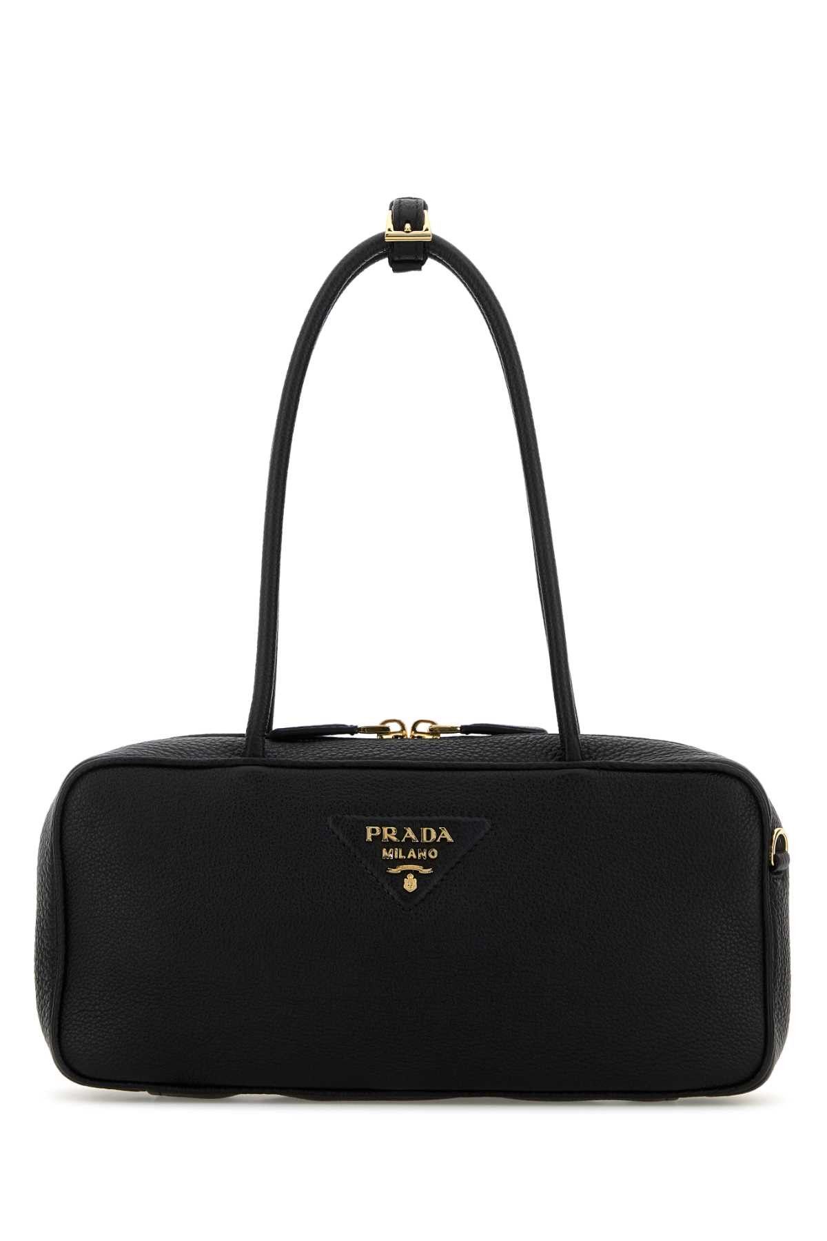 Prada Black Leather Shoulder Bag Size ONE SIZE - 1 Thumbnail