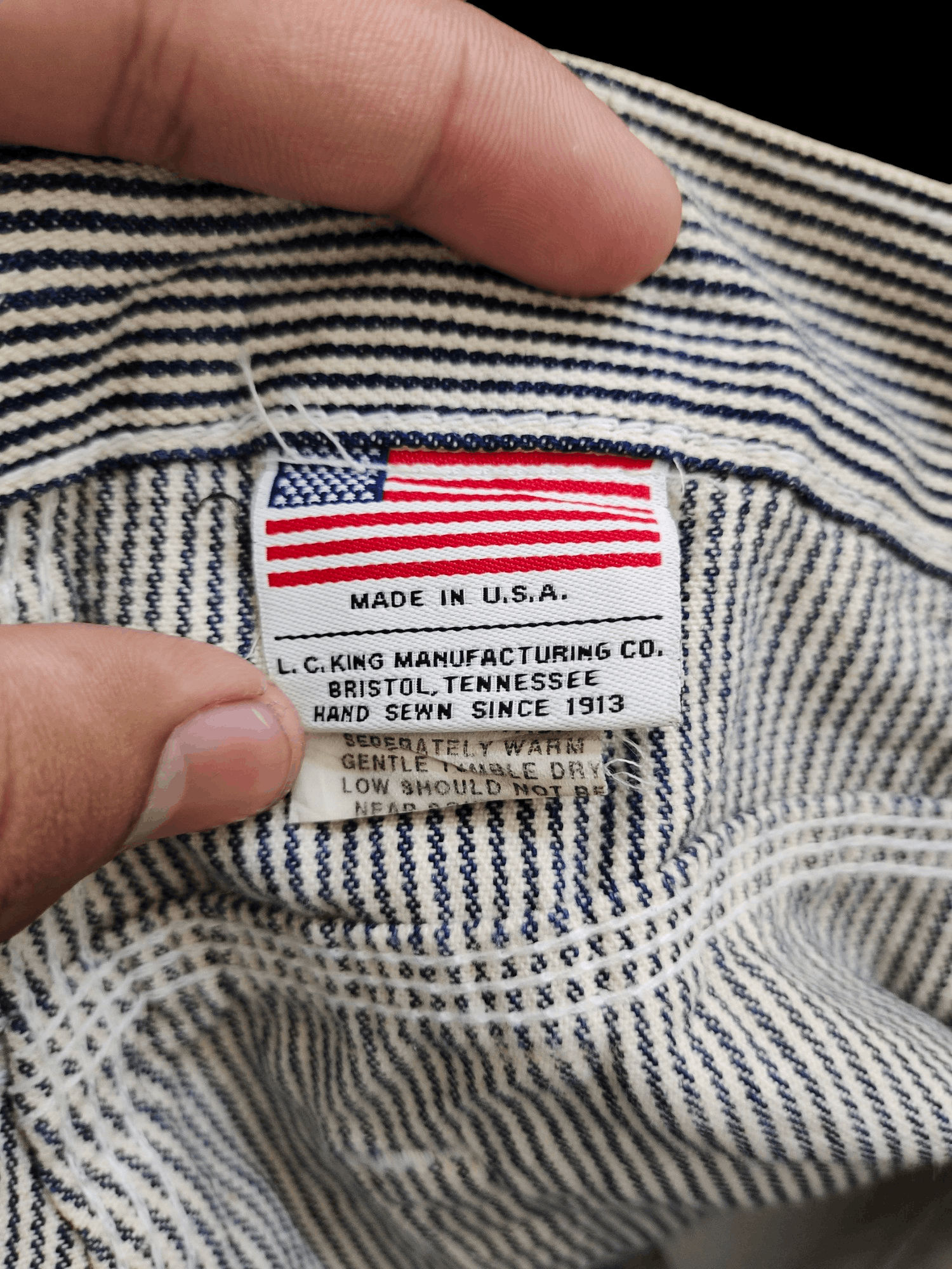 Pointer 1990s Pointer Hickory Striped Faded Distress Denim Pants Size US 32 / EU 48 - 16 Thumbnail