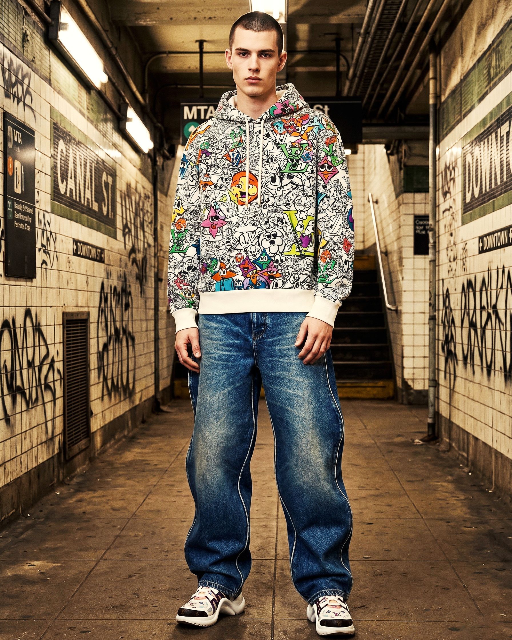Louis Vuitton "Friends with You" COMIC HOODIE Size US M / EU 48-50 / 2 - 19 Thumbnail