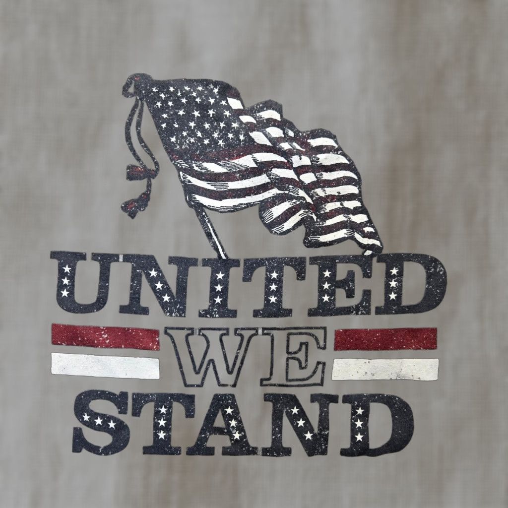 Vintage VINTAGE USA United We Stand Shirt Adult XL Gray Graphic Print Men Size US XL / EU 56 / 4 - 1 Thumbnail