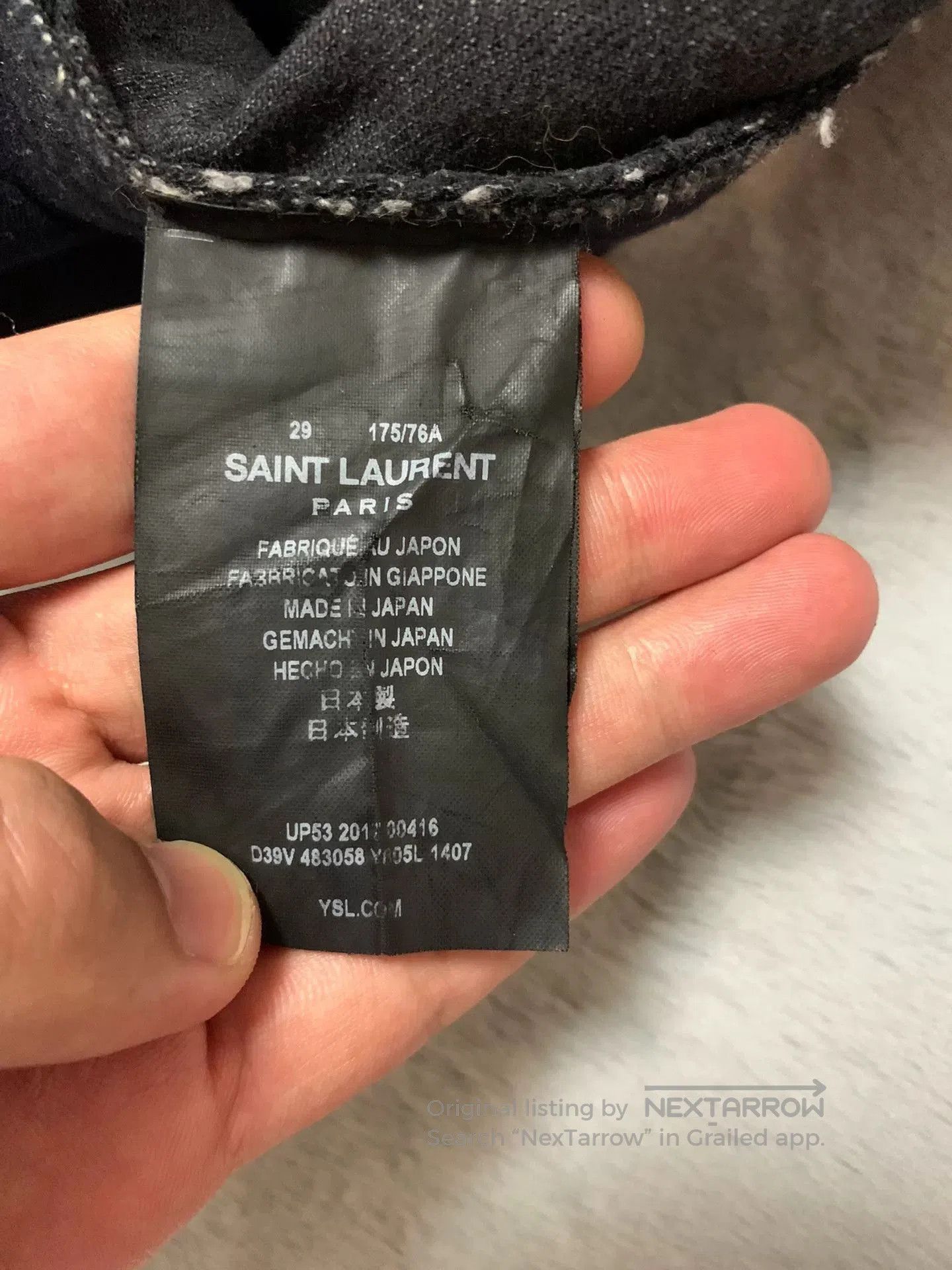 Saint Laurent Paris Saint Laurent Stonewashed Denim Pants. Size US 29 - 4 Thumbnail