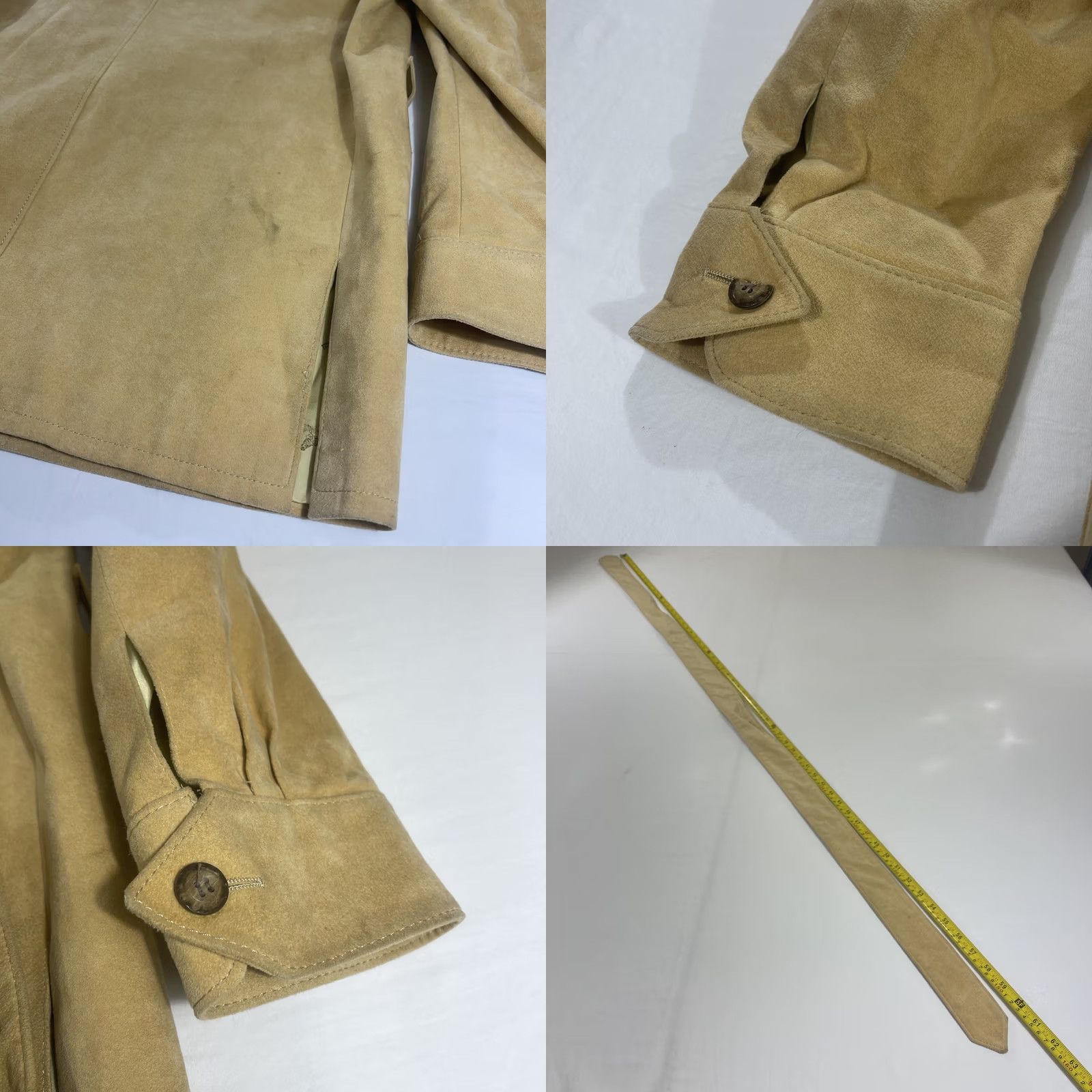 Bergdorf Goodman VINTAGE Bergdorf Goodman 43 LONG Jacket Suede Belted Desert Sand 60s 70s Union Size US M / EU 48-50 / 2 - 11 Thumbnail
