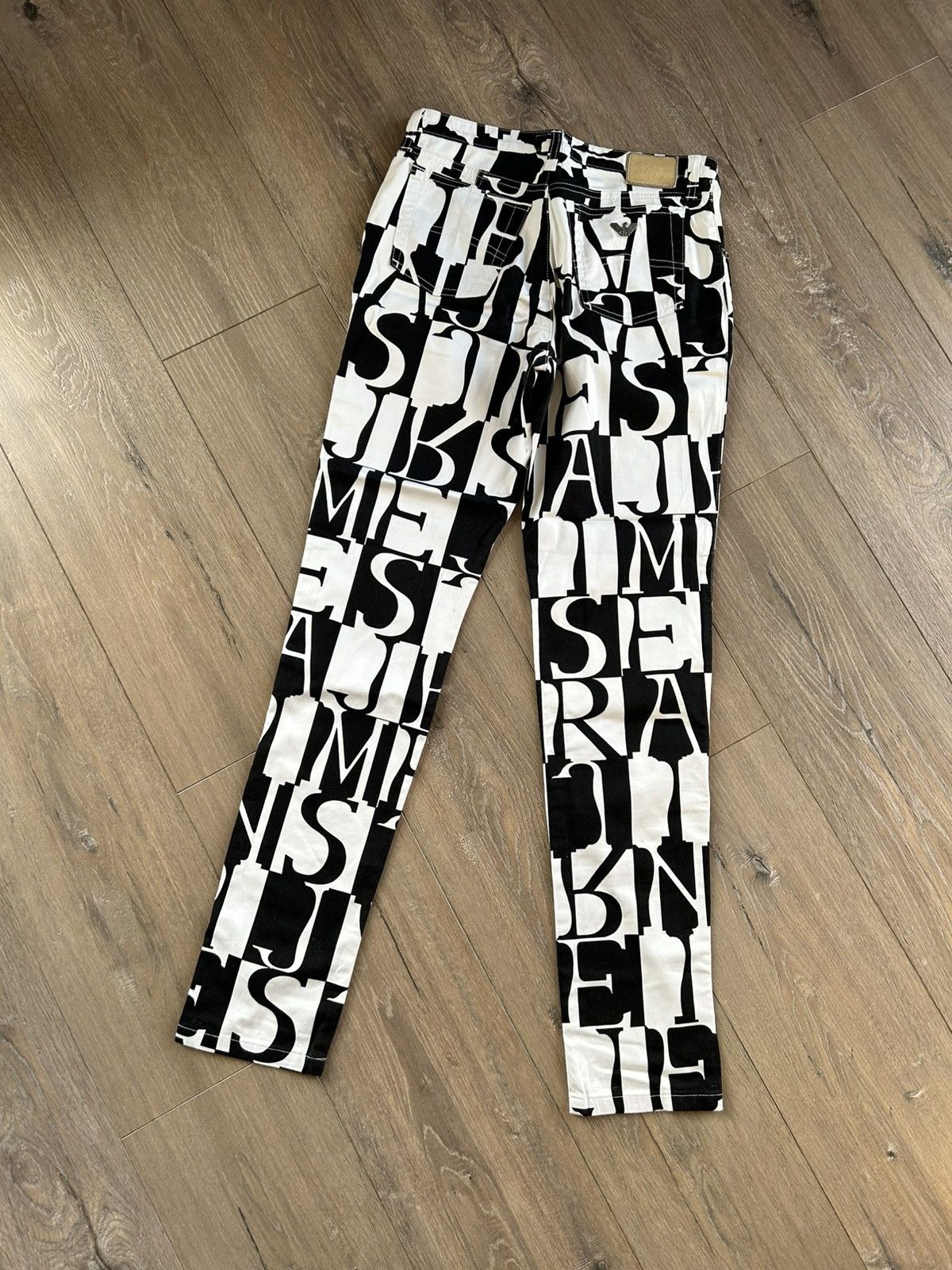 Armani Collezioni Vintage Armani Jeans monogram pats S 26 27 Size 26" / US 2 / IT 38 - 13 Thumbnail