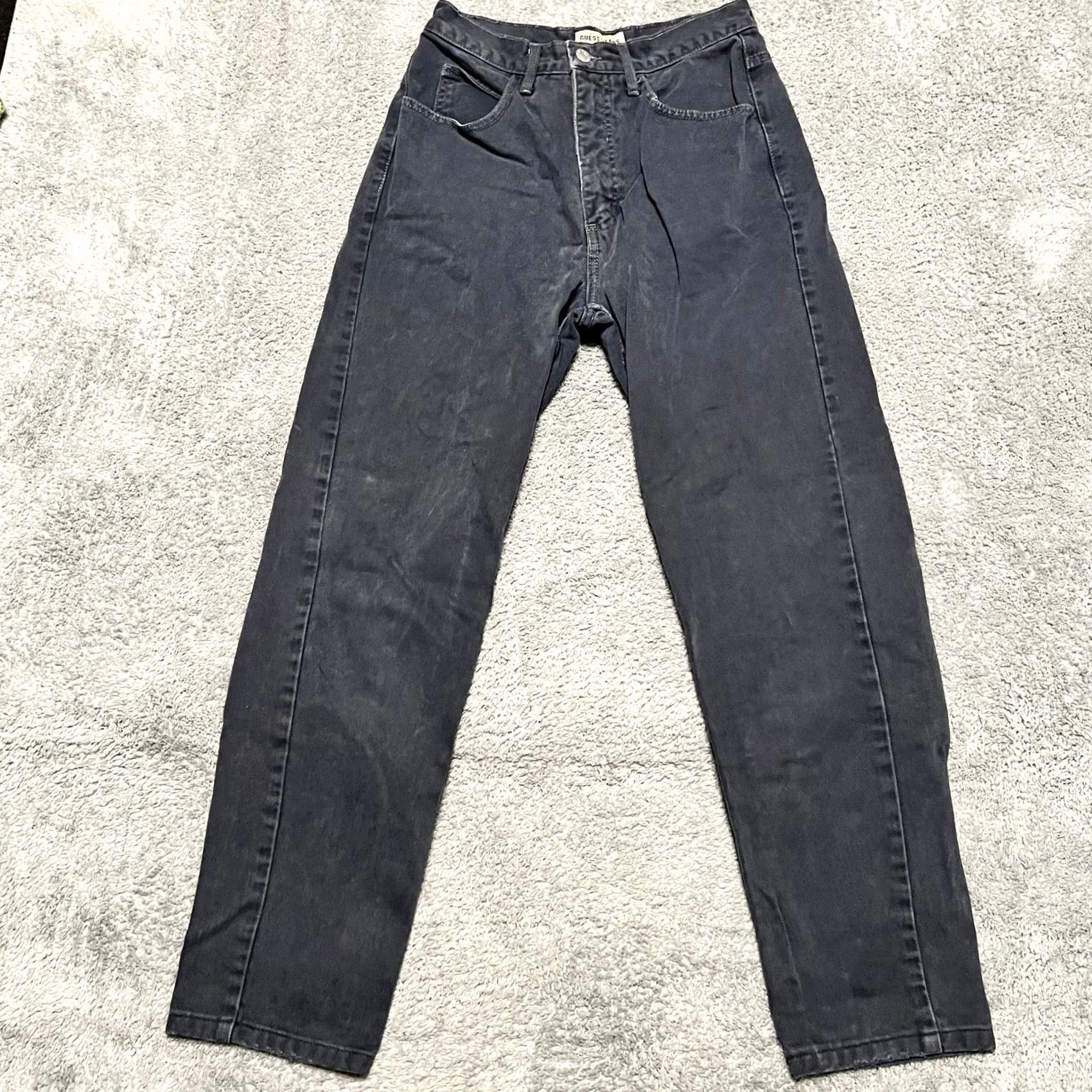 Guess VINTAGE Guess Jeans Mens 29 Blue Chino Denim USA Made Pants High Rise TAPERED Mens 29 Blue Chino Denim USA Made Pants High Rise 26x27 Size US 29 - 4 Thumbnail