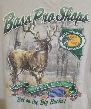 Vintage Bass Pro Shops Vintage Deer Graphic T-Shirt Size US M / EU 48-50 / 2 - 10 Thumbnail