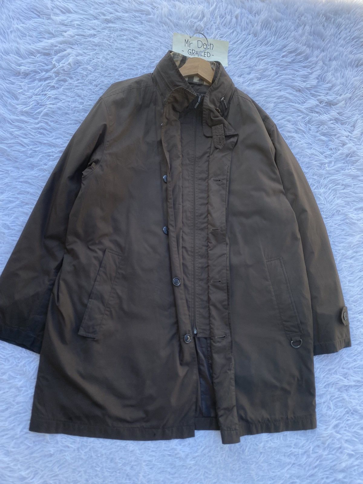 Burberry Rare Vintage Burberry Nylon Long Jacket Size US L / EU 52-54 / 3 - 5 Thumbnail