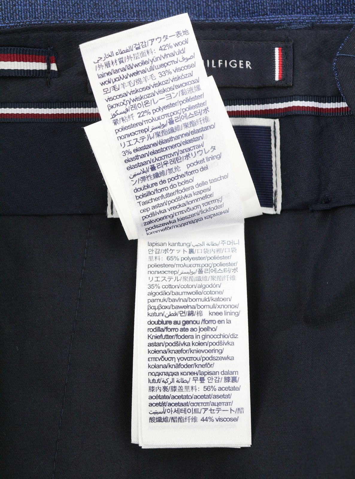 Tommy Hilfiger THFLEX MICRO STRUCTURE EU48 Blue Wool Blend 87473 Size US 32 / EU 48 - 9 Thumbnail