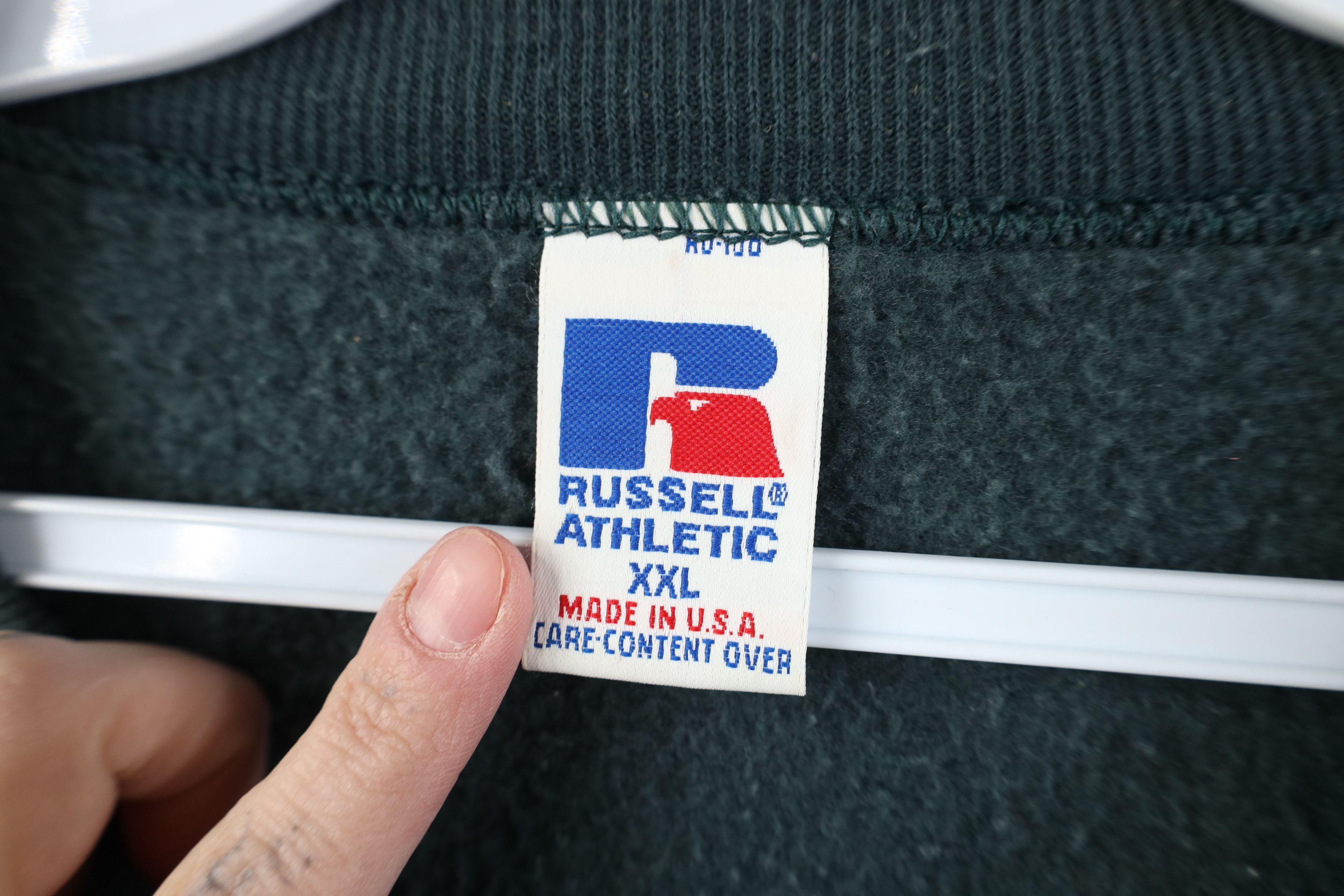 Russell Athletic Vintage 90s Russell Athletic Crewneck Sweatshirt Green USA Size US XXL / EU 58 / 5 - 9 Thumbnail