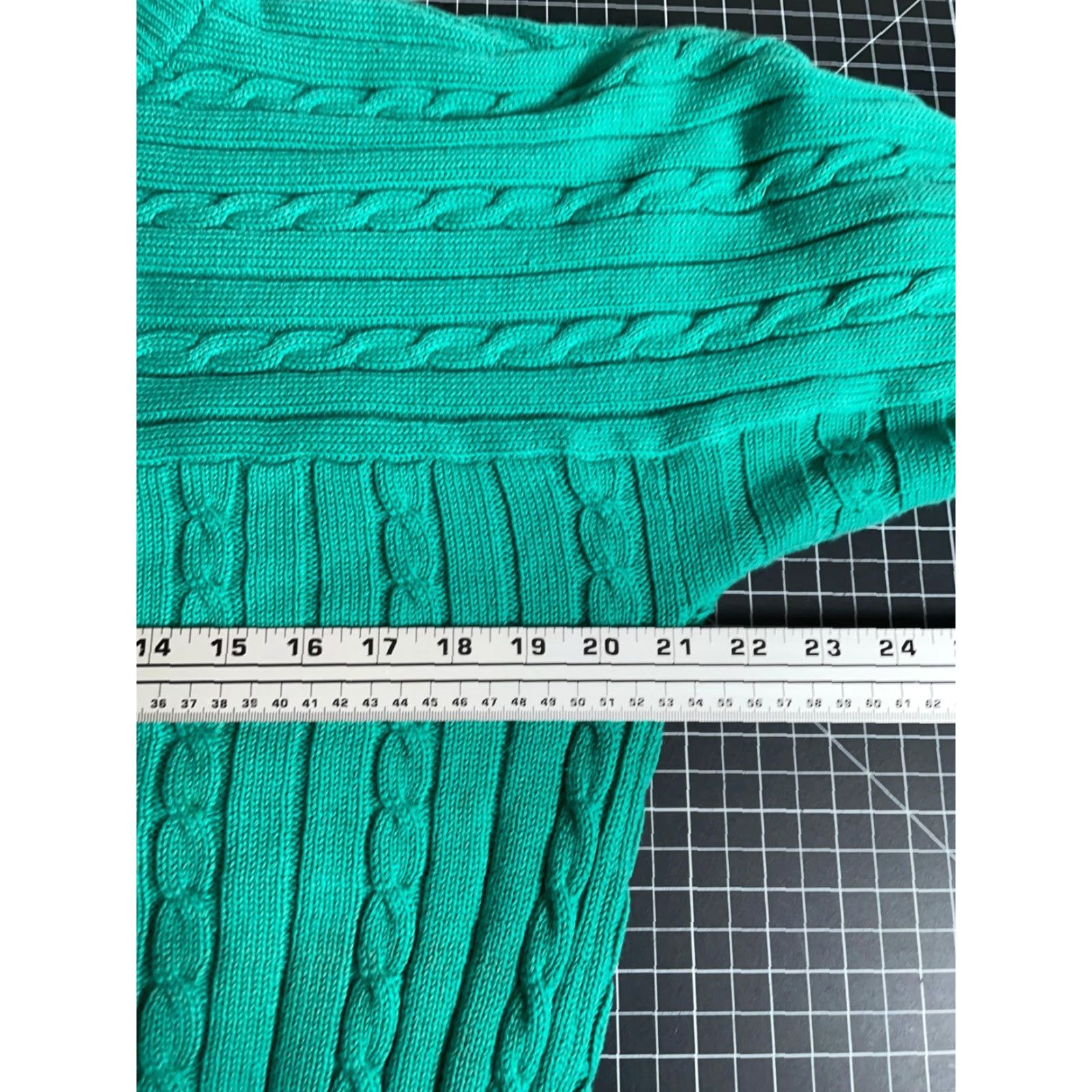 Vintage VINTAGE Damon 90s Cotton Cable Knit Sweater Crewneck Men's Large Green Pullover Casual Classic Preppy Hipster Retro Size US L / EU 52-54 / 3 - 5 Thumbnail