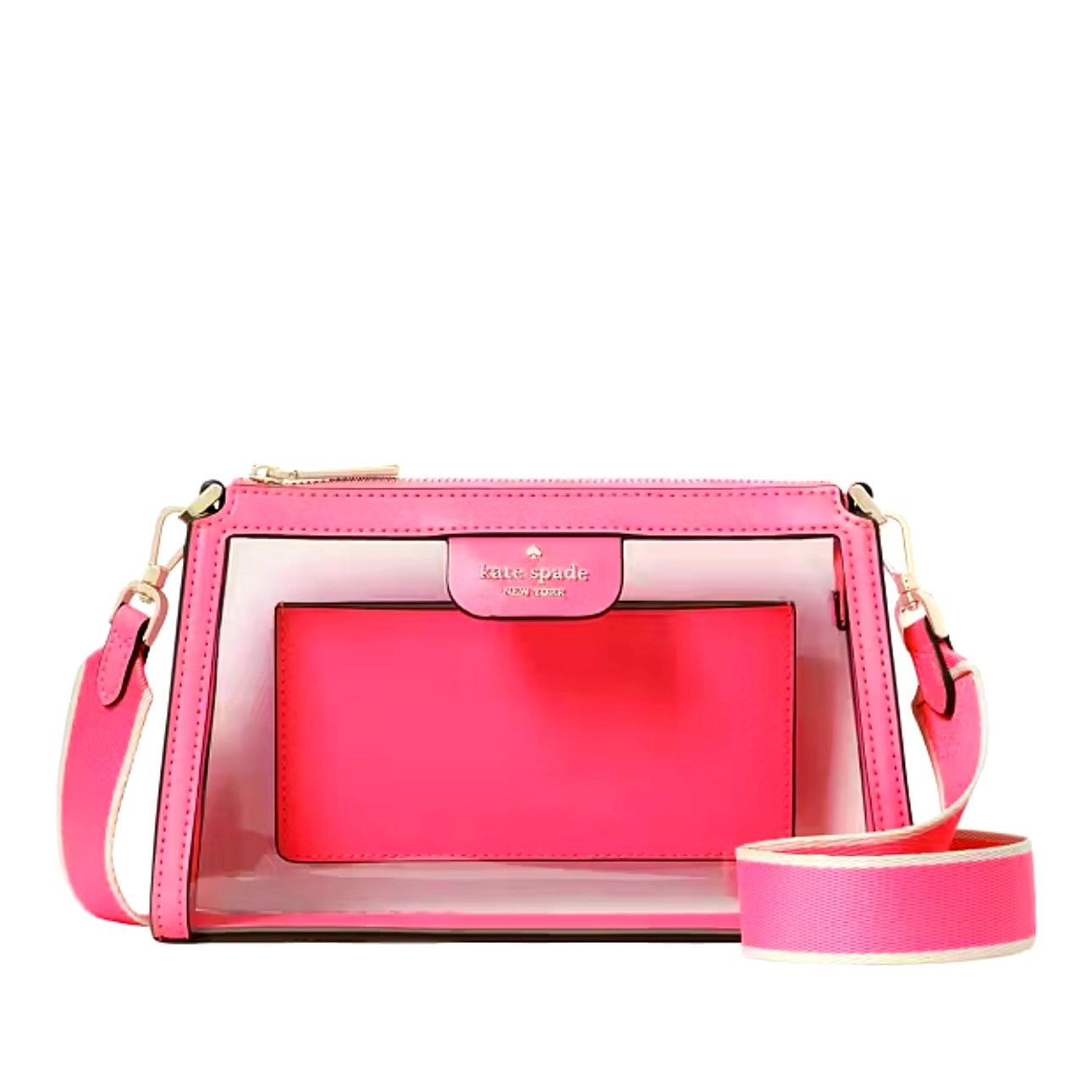 Kate Spade Kate Spade Clare Clear Small Crossbody Wild Pink Size ONE SIZE - 2 Thumbnail