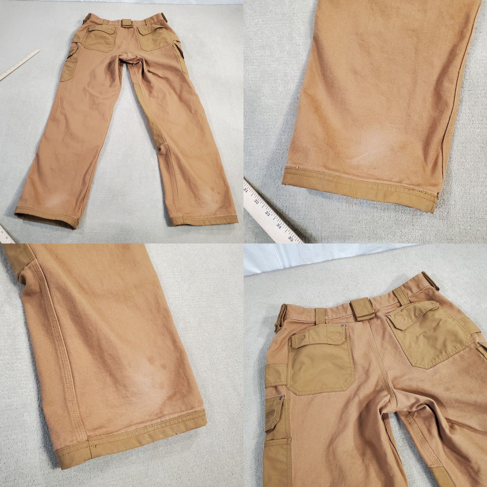 Doublet Duluth Cargo Pants Mens 36x34 Brown Canvas Work Pants Regular Inseam 34 Cargo Pockets Logo 95209 Size US 36 / EU 52 - 8 Thumbnail
