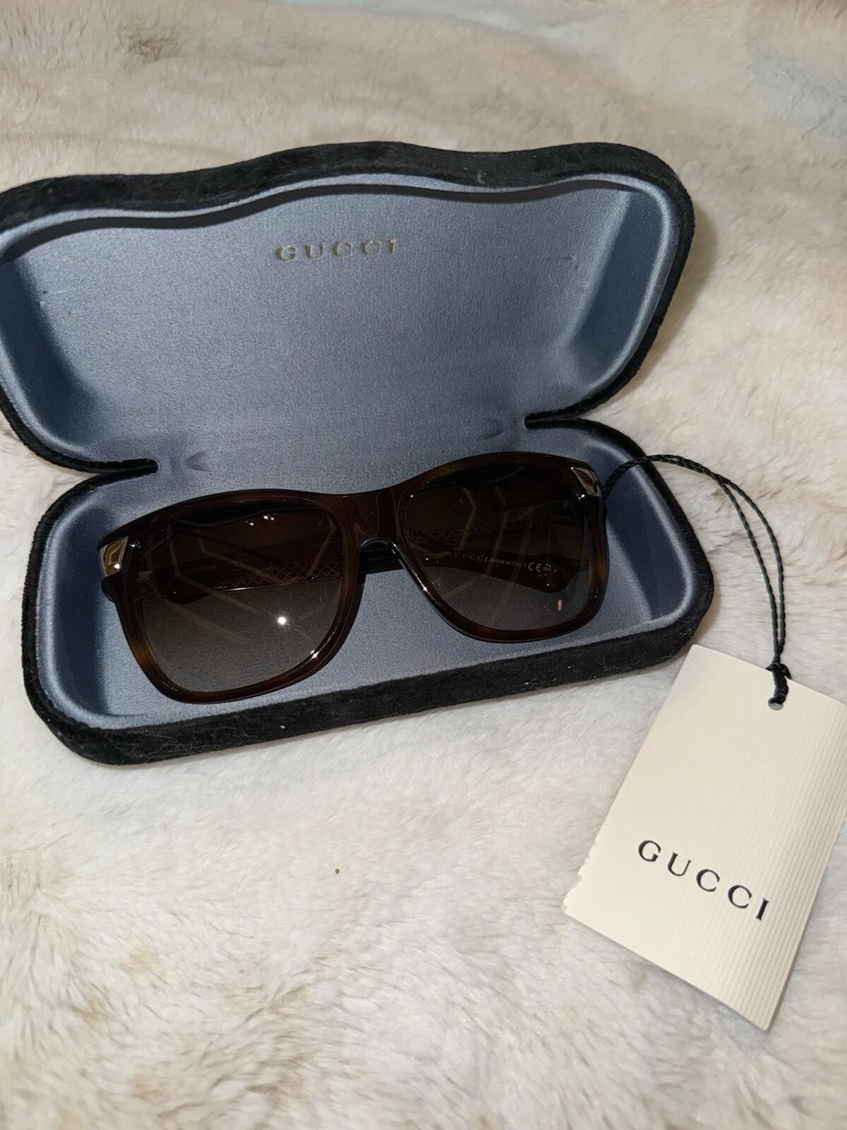 Gucci GUCCI Cristal Cat Sunglasses Brown Gradient & Silver w/ Case Size ONE SIZE - 10 Thumbnail