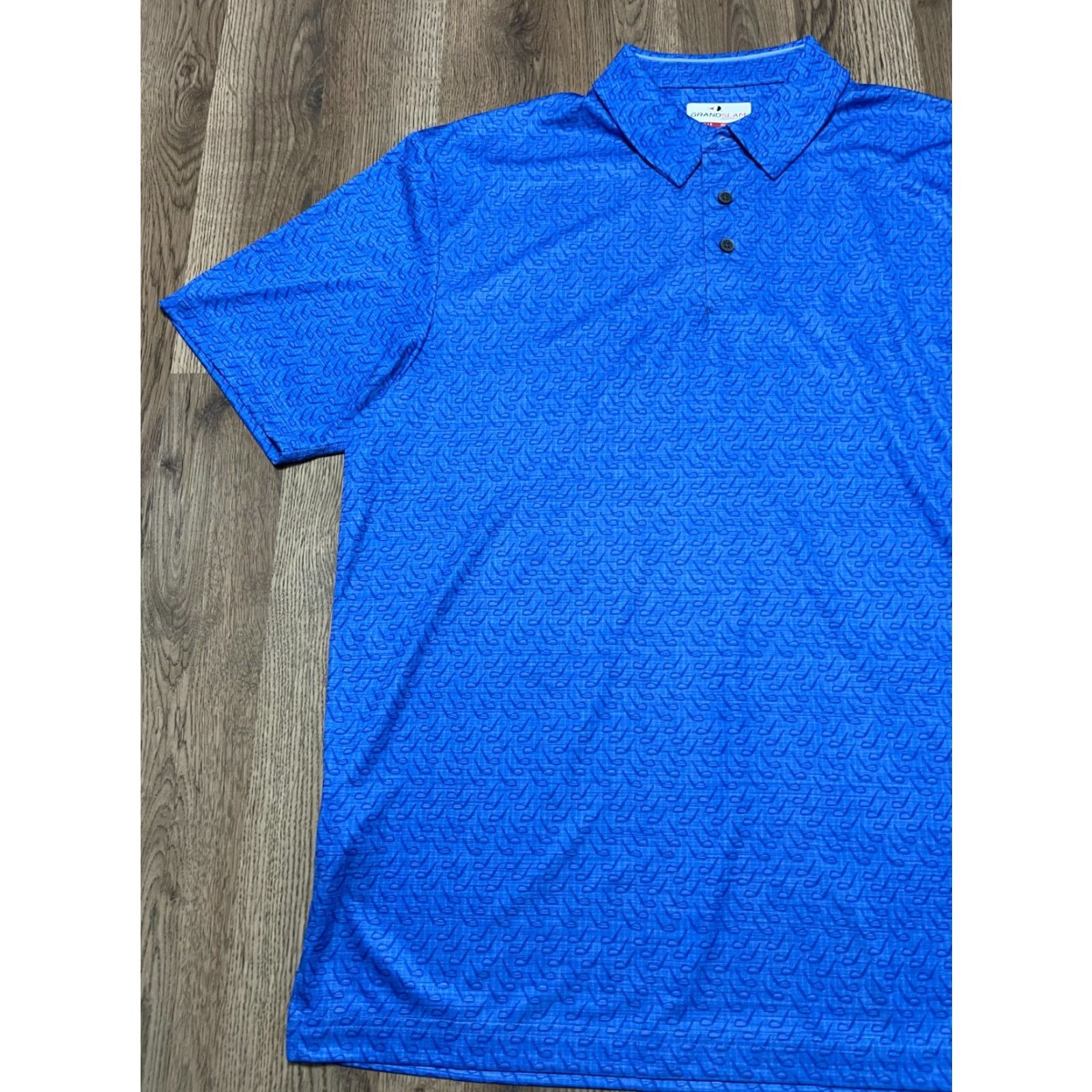 Vintage Grand Slam Shirt Men’s Large Blue Polo Short Sleeve Size US L / EU 52-54 / 3 - 3 Thumbnail