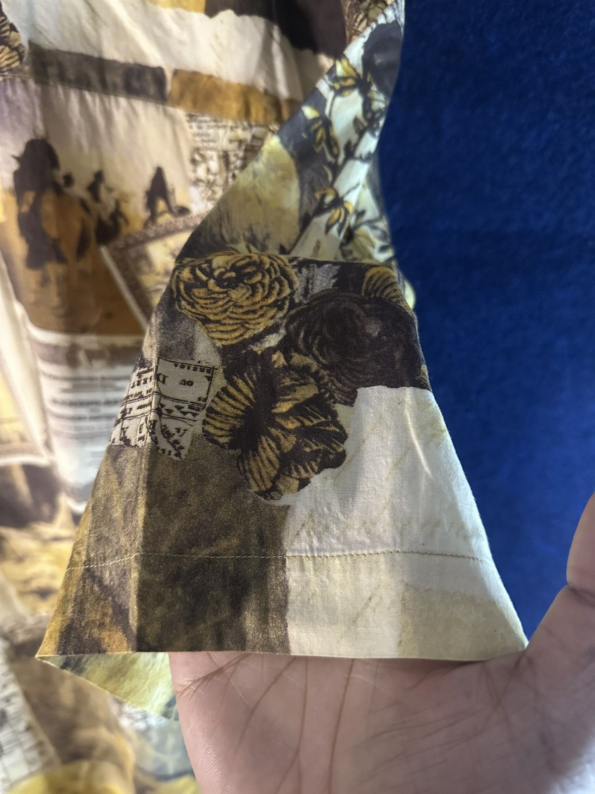 GOA Crazy Rare!!! Vintage 90s Dunlop Safari AOP Shirt GOA style Size US L / EU 52-54 / 3 - 14 Thumbnail