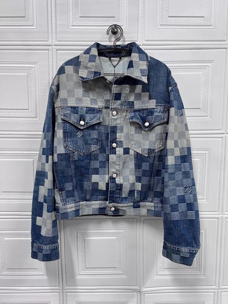 Louis Vuitton Louis Vuitton Fei Dong Co-branded Blue Mosaic Checkerboard Size US M / EU 48-50 / 2 - 1 Thumbnail