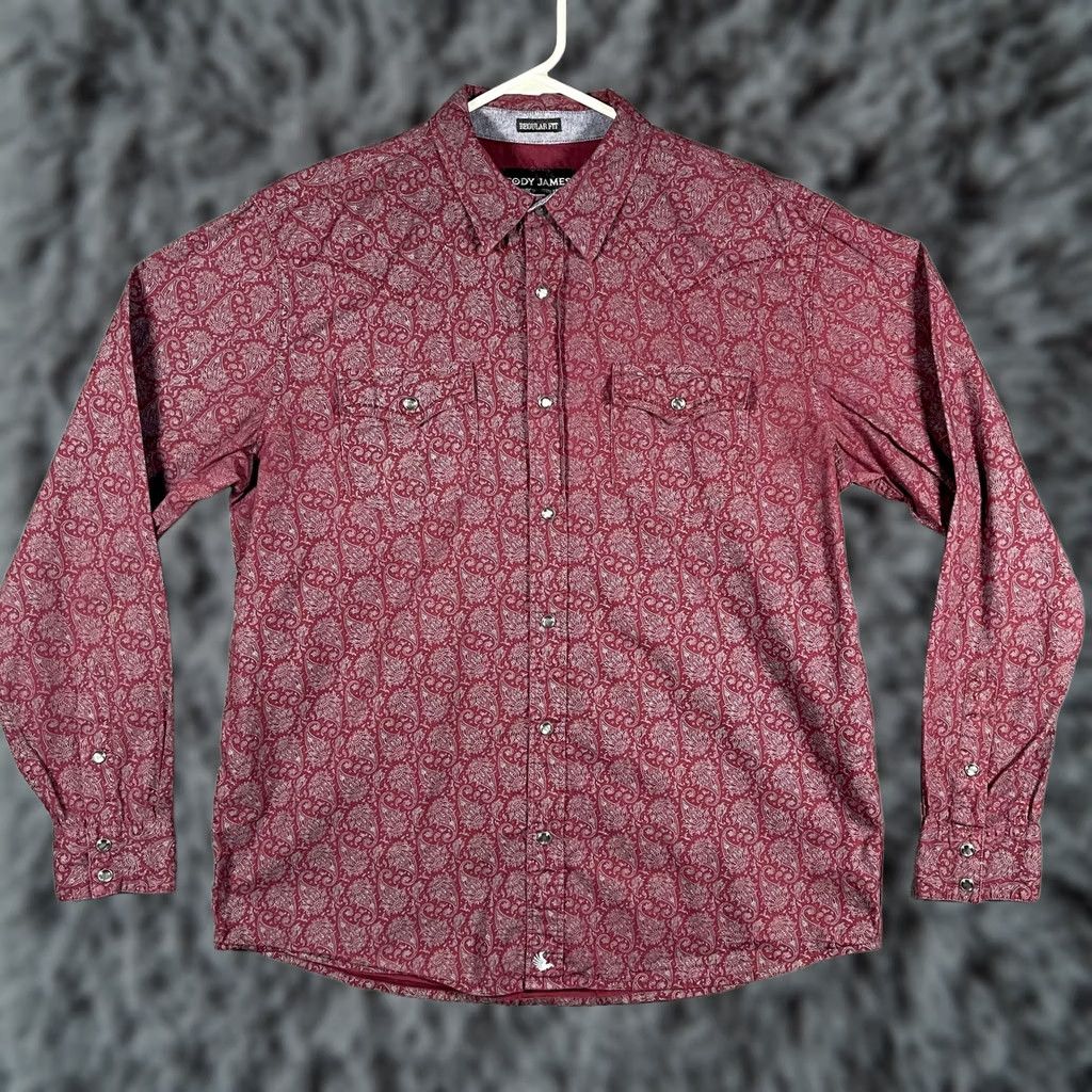 Cody James Cody James Shirt Mens L Red Paisley Western Button-Up Long Sleeve Cowboy Size US L / EU 52-54 / 3 - 1 Thumbnail
