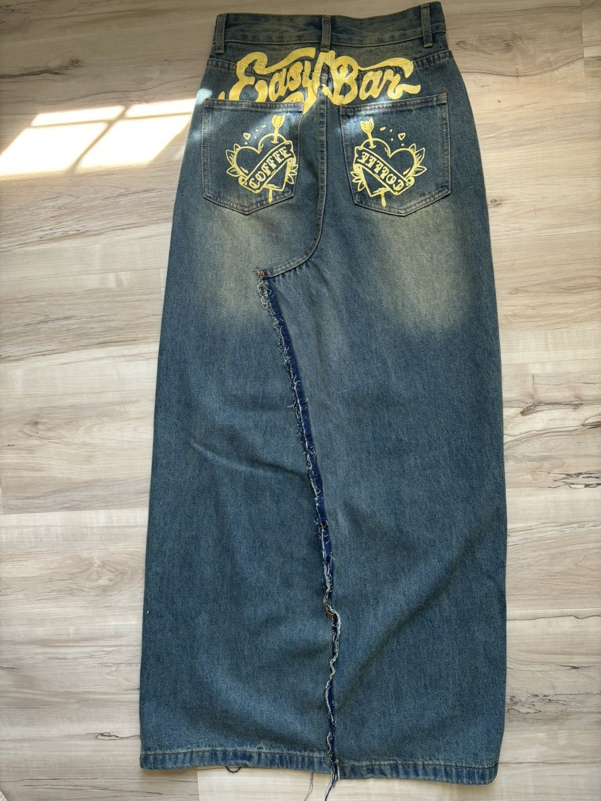 Other Reworked Floor-length Denim skirt Size 26" / US 2 / IT 38 - 4 Thumbnail