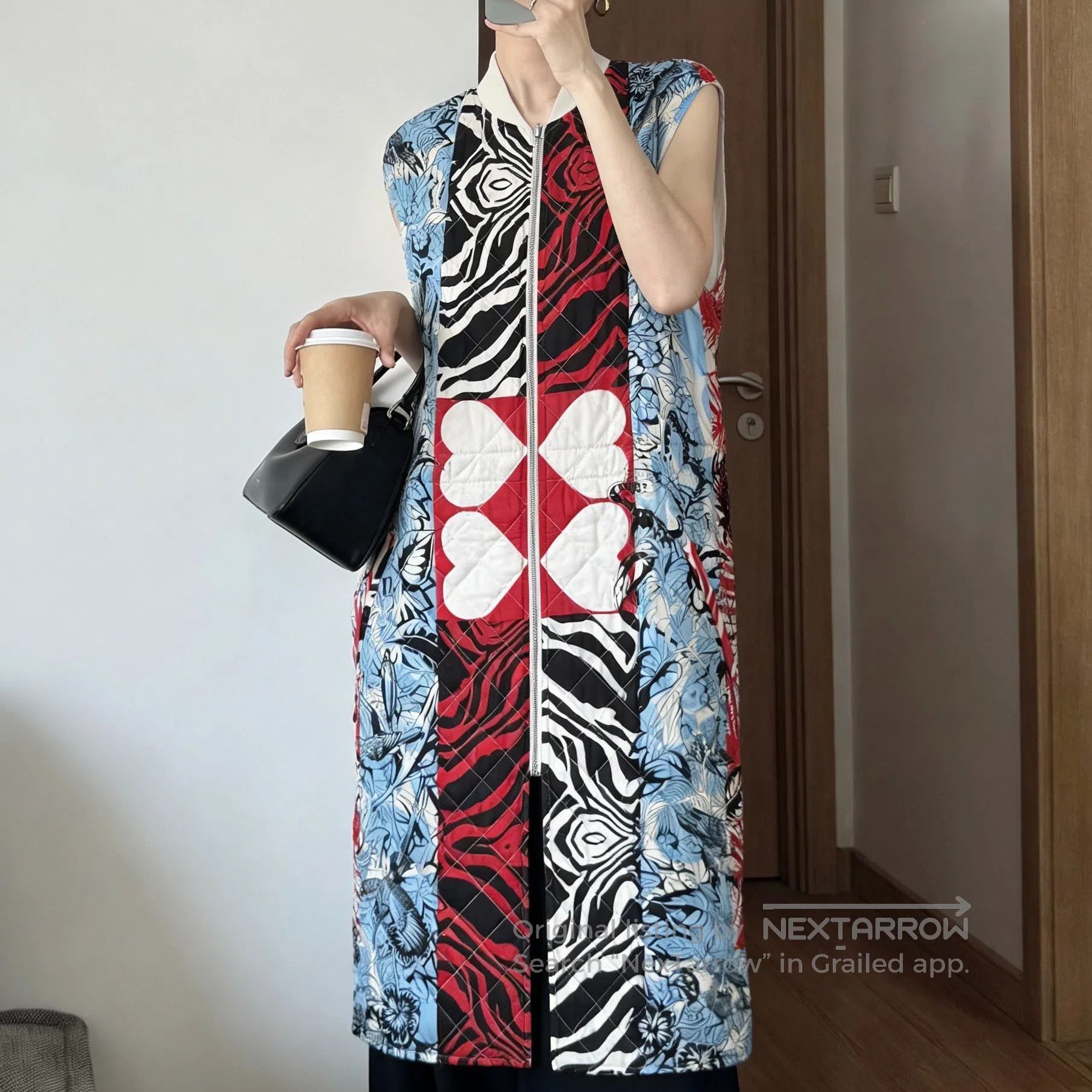 Hermes Hermes Double-Sided Patchwork Color Blocked Long Quilted V Size XS / US 0-2 / IT 36-38 - 9 Thumbnail