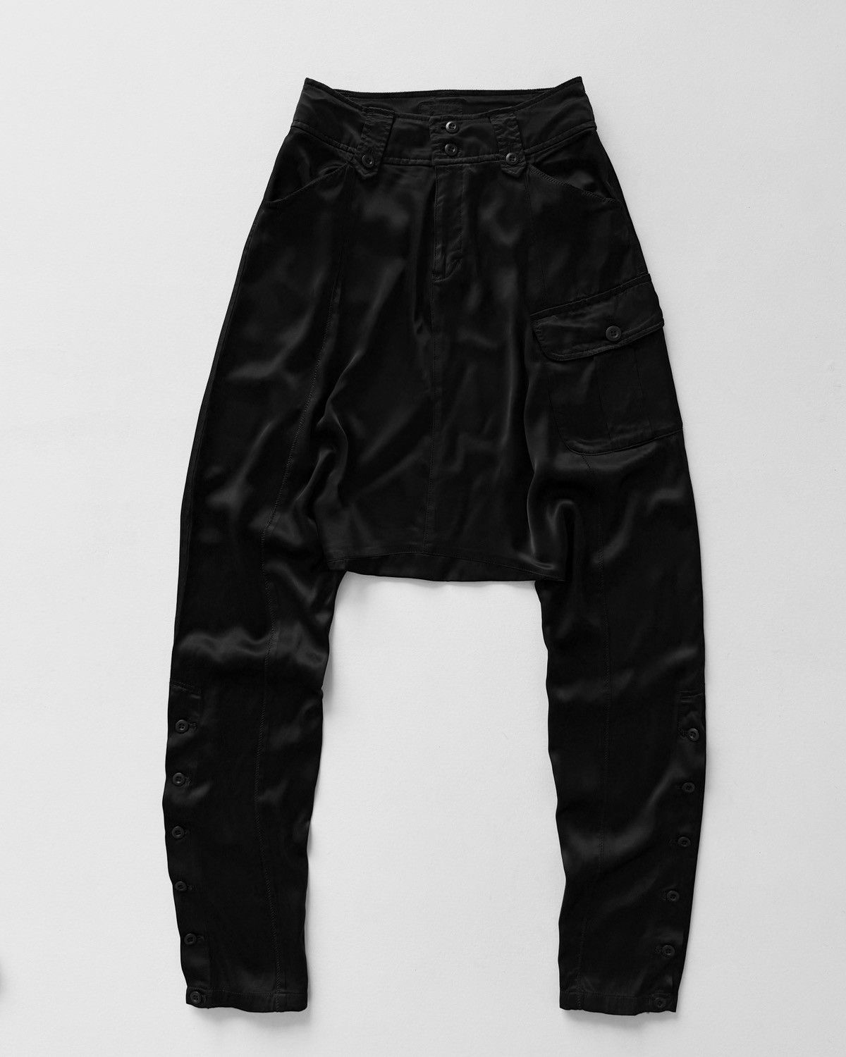 ATSURO TAYAMA ATSURO TAYAMA BLACK SAROUEL PANTS Size 28" / US 6 / IT 42 - 1 Thumbnail