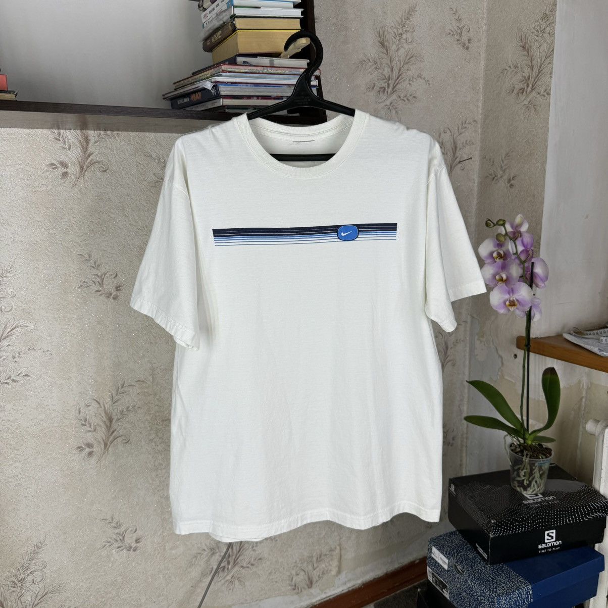 Nike × Vintage Vintage 00s Nike T shirt Centre Logo Tn Drill White XL Mens Size US XL / EU 56 / 4 - 1 Thumbnail