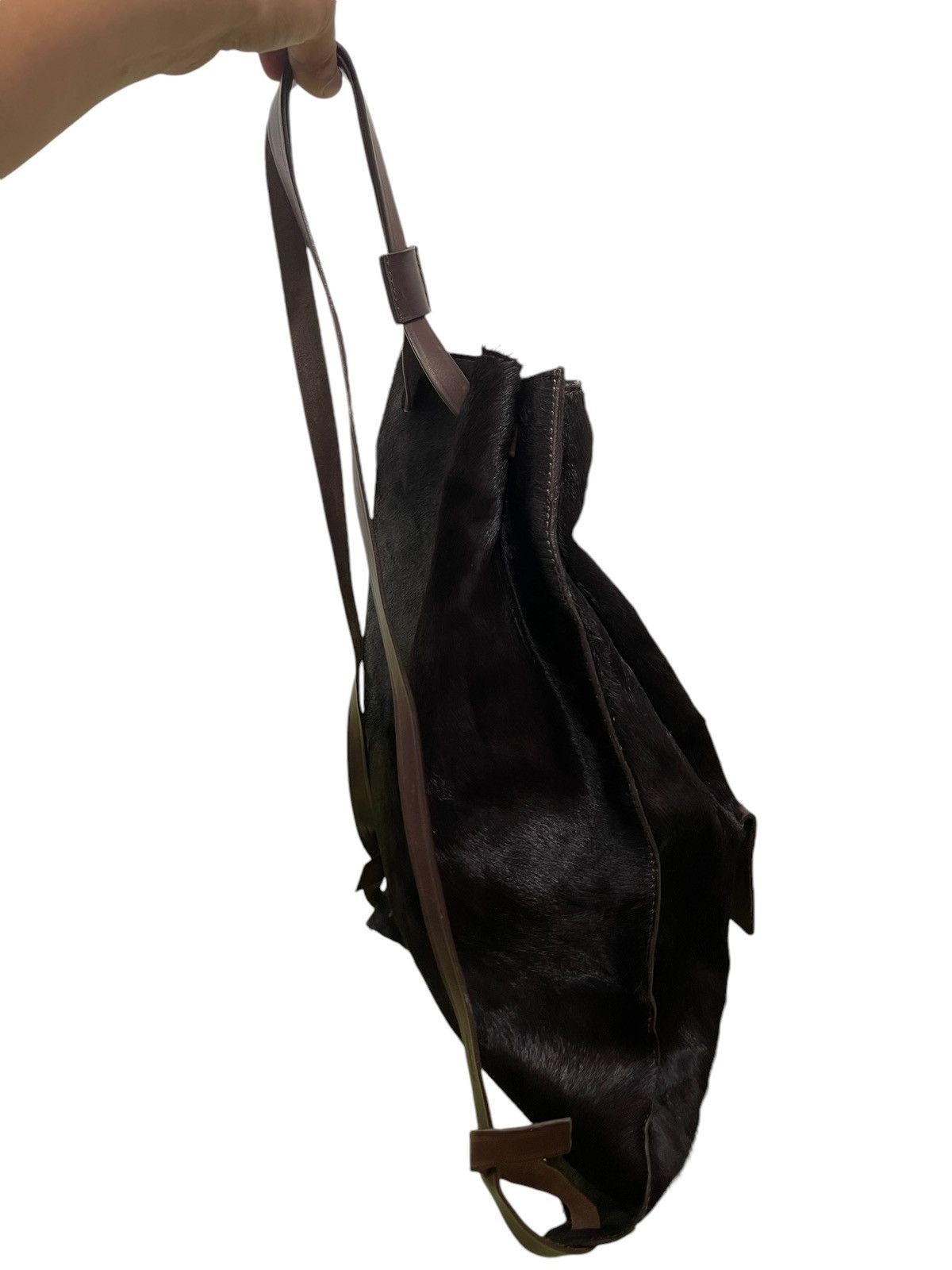 Genuine Leather Calf Hair Leather Re Creation Backpack Bag 5🟩 Size ONE SIZE - 5 Thumbnail