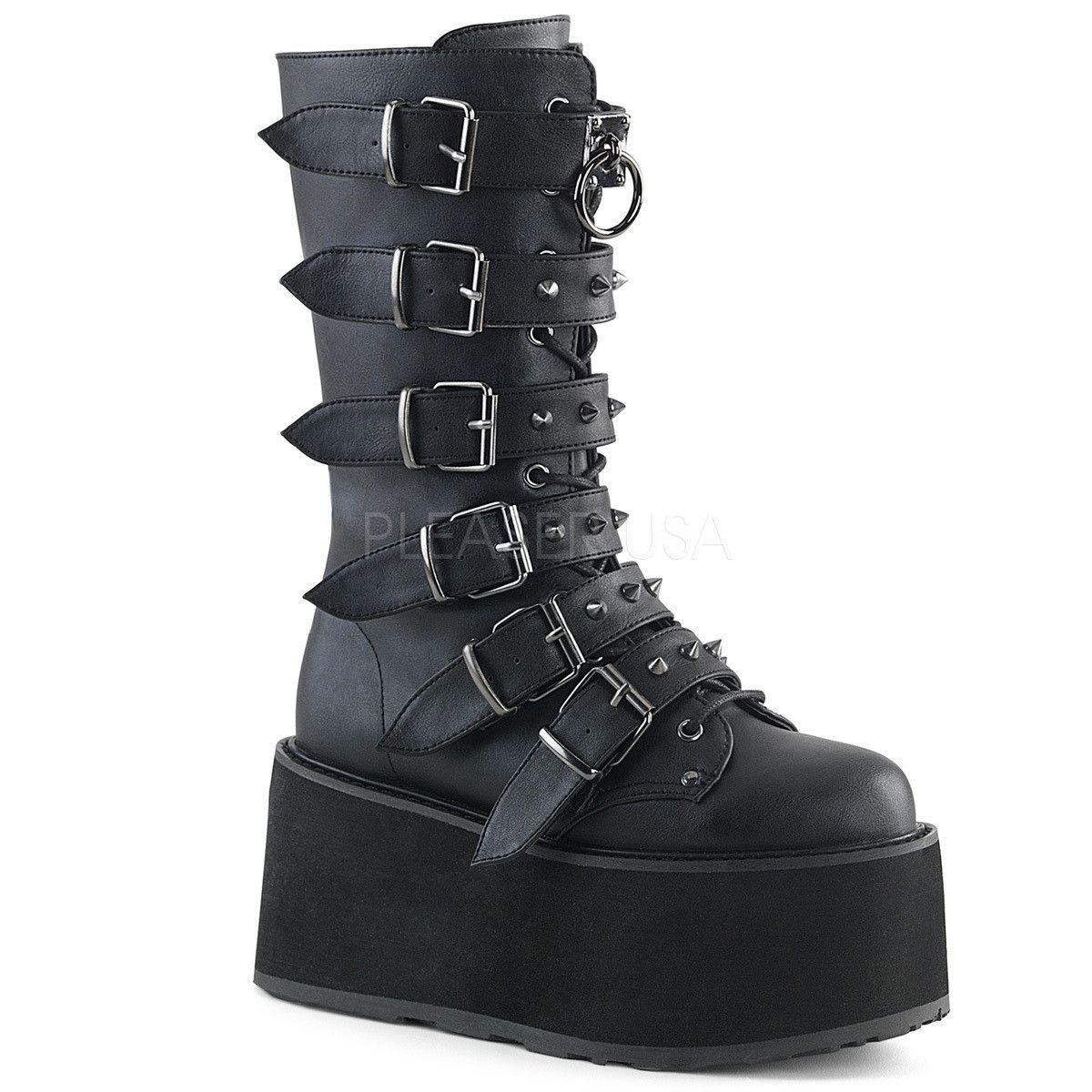 Demonia Cult DEMONIA Damned 225 Multi Strap Goth Punk Rock 3.5" Platform Size US 7 / IT 37 - 8 Thumbnail